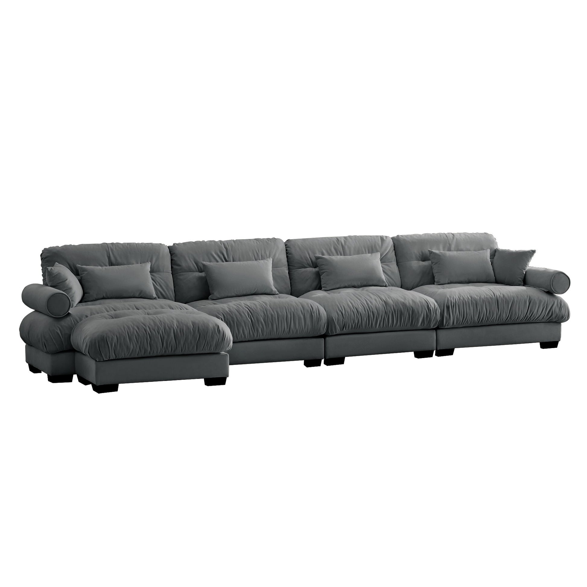 Super Comfort Oversized Modular Sectional Sofa With Movable Ottoman - Best Buy Furniture