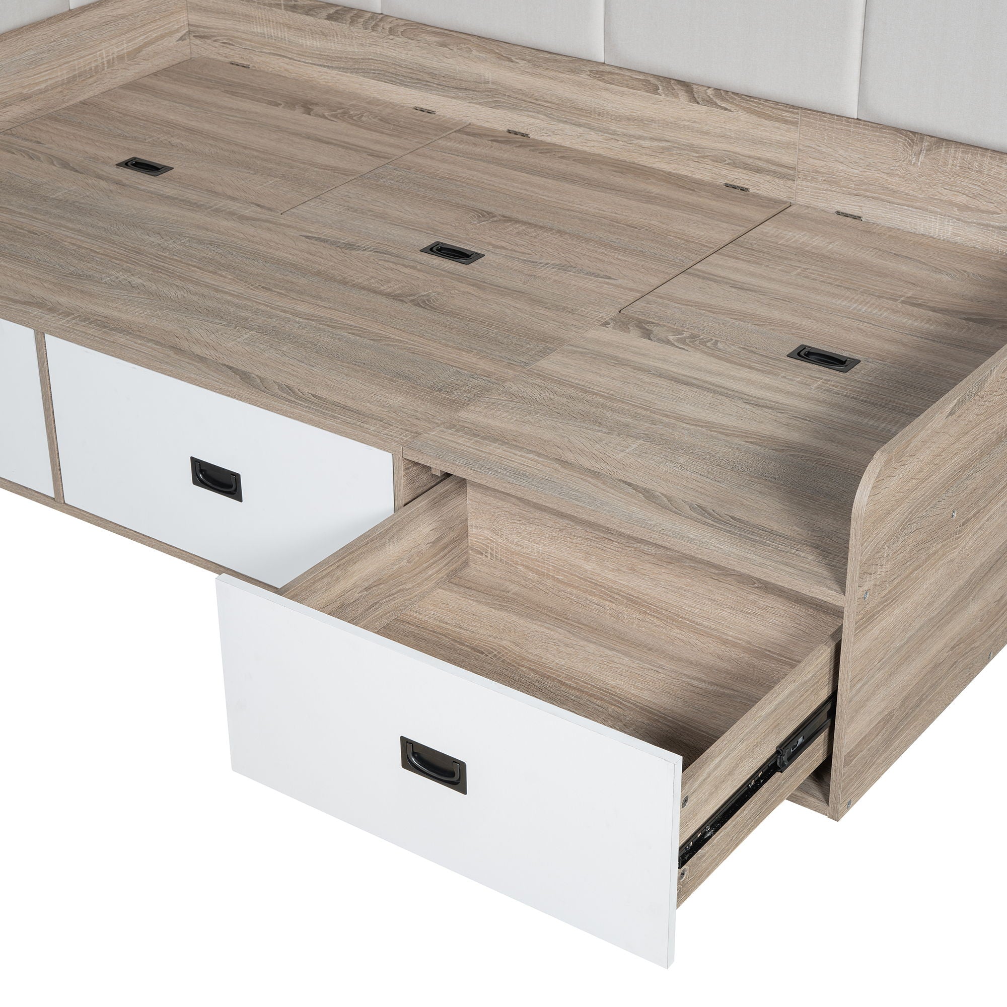 Daybed With 3 Drawers And 3 Storage Compartments