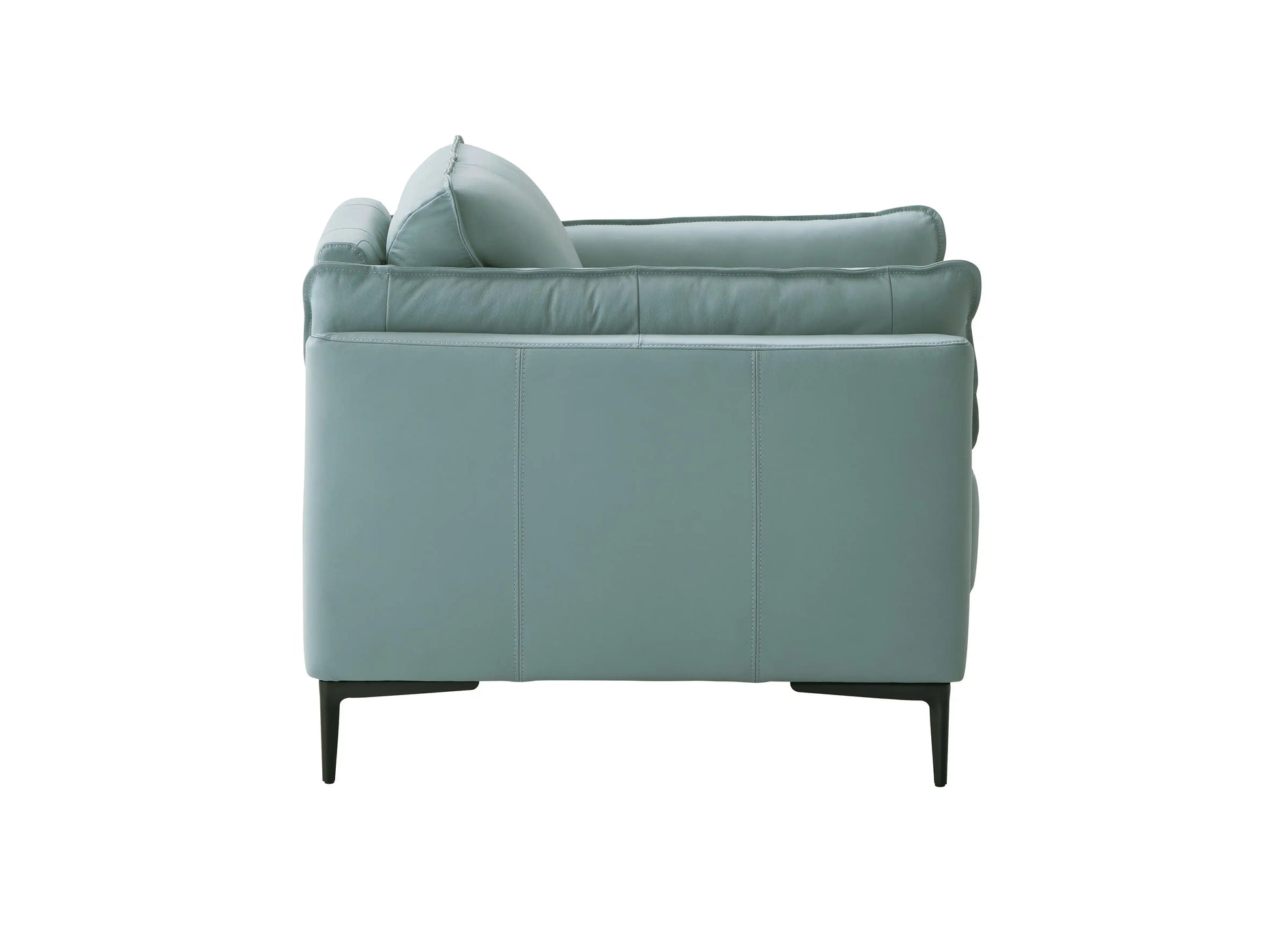 Mesut - Top Grain Leather Chair - Green - Best Buy Furniture