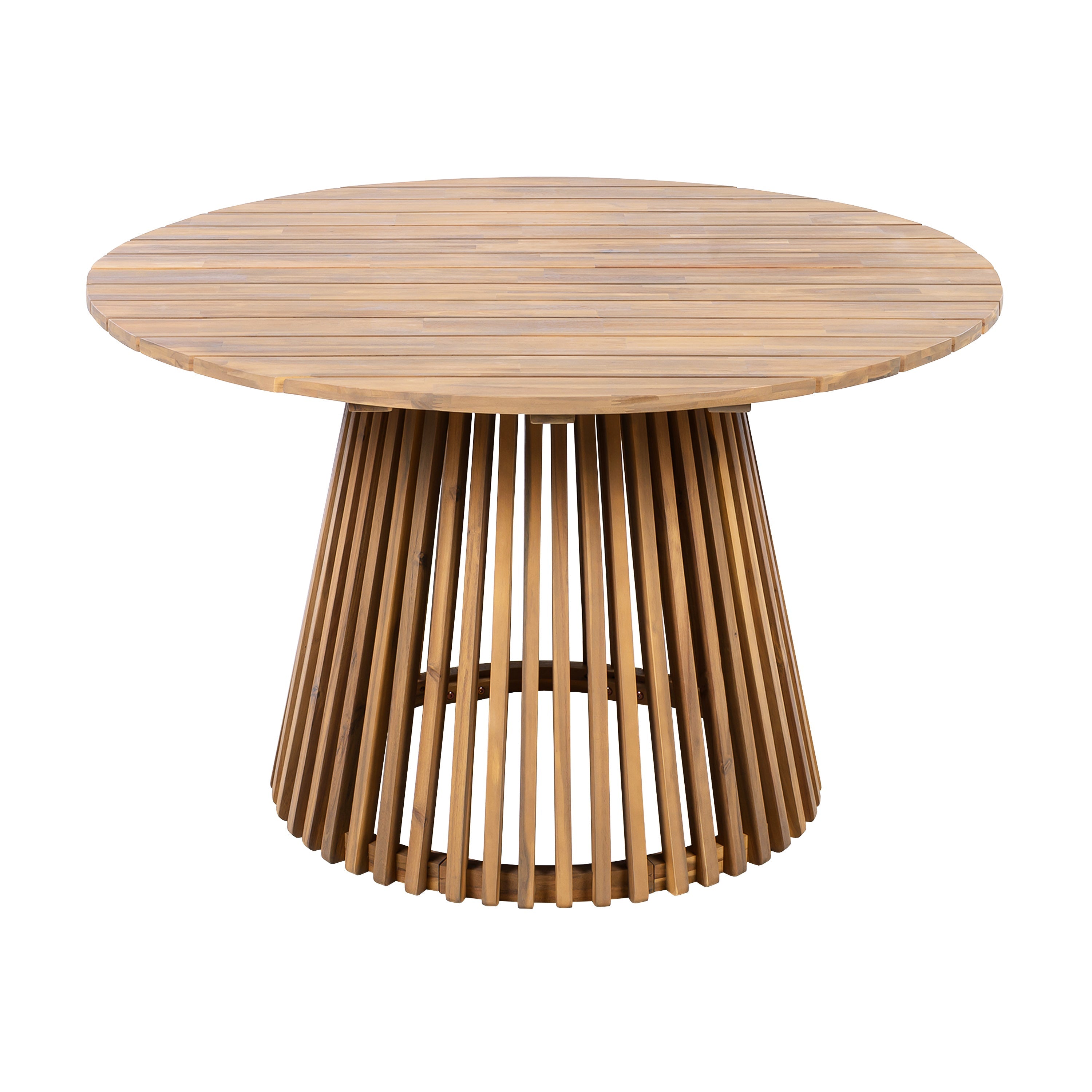 Patio Set Outdoor Acacia Wood Furniture Sets - Braided Dining Chairs and Patio Dining Table