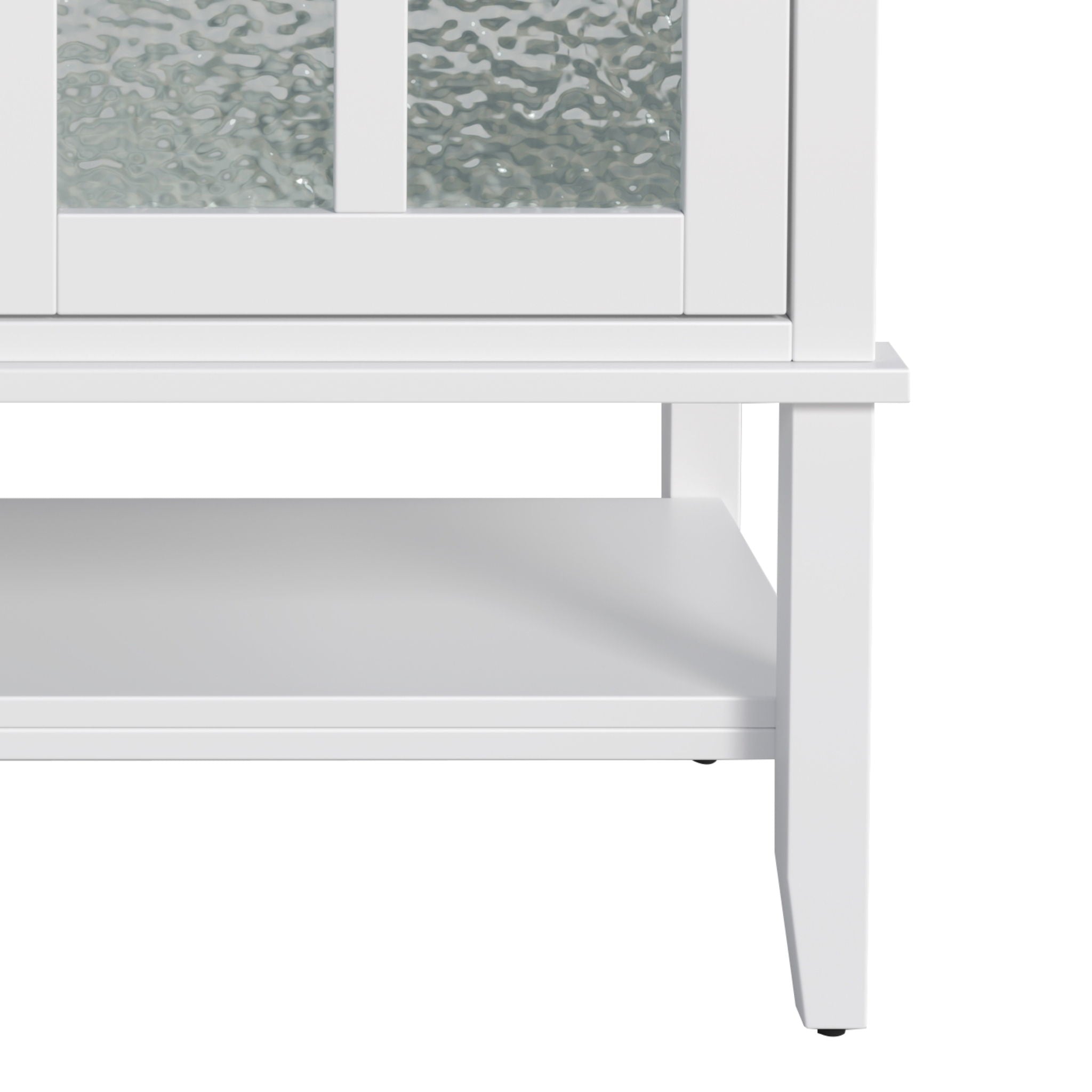 Bathroom Vanity With Ceramic Sink, Adjustable & Open Shelf