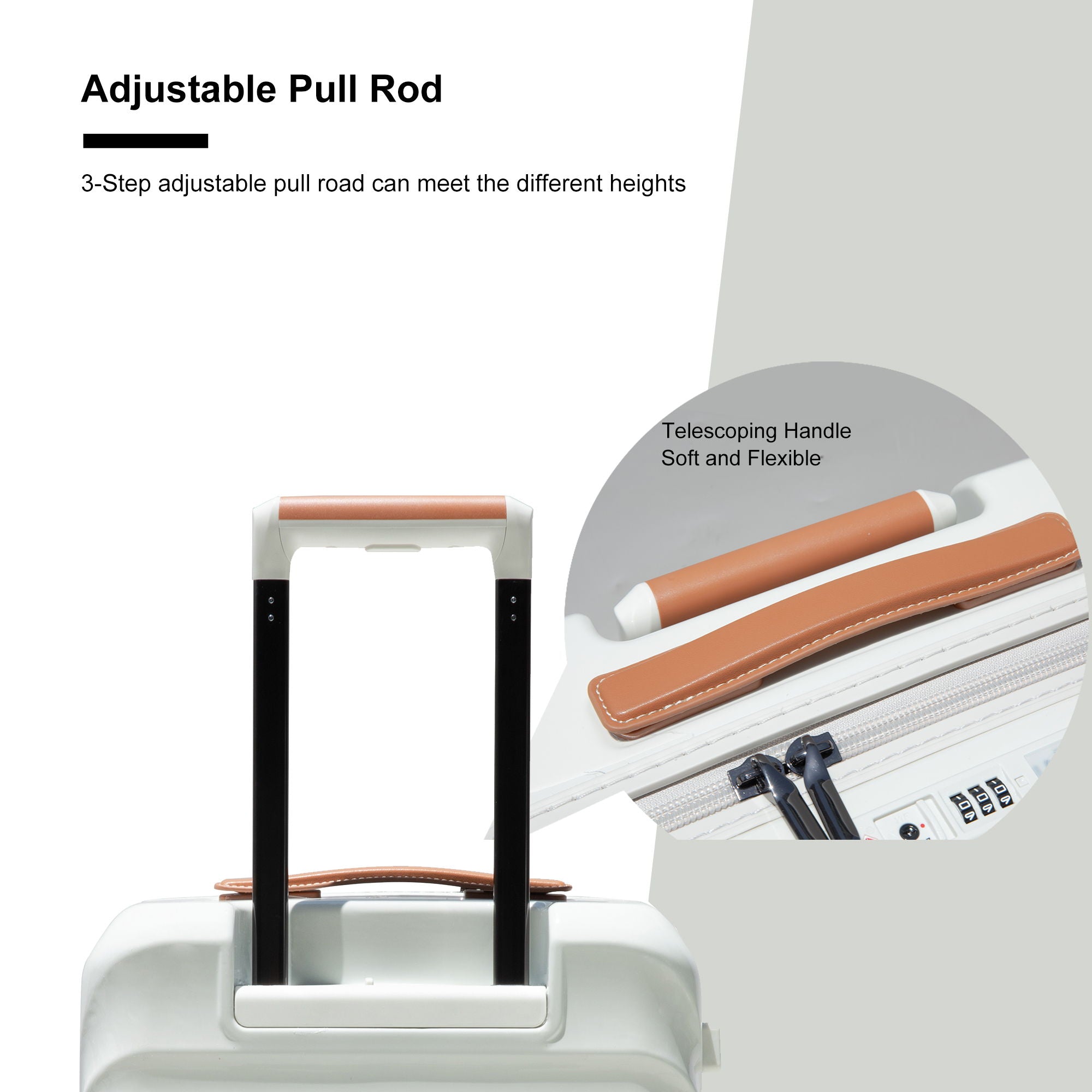 24" Luggage Lightweight Suitcase Tsa Lock USB Port Luggage Wheel