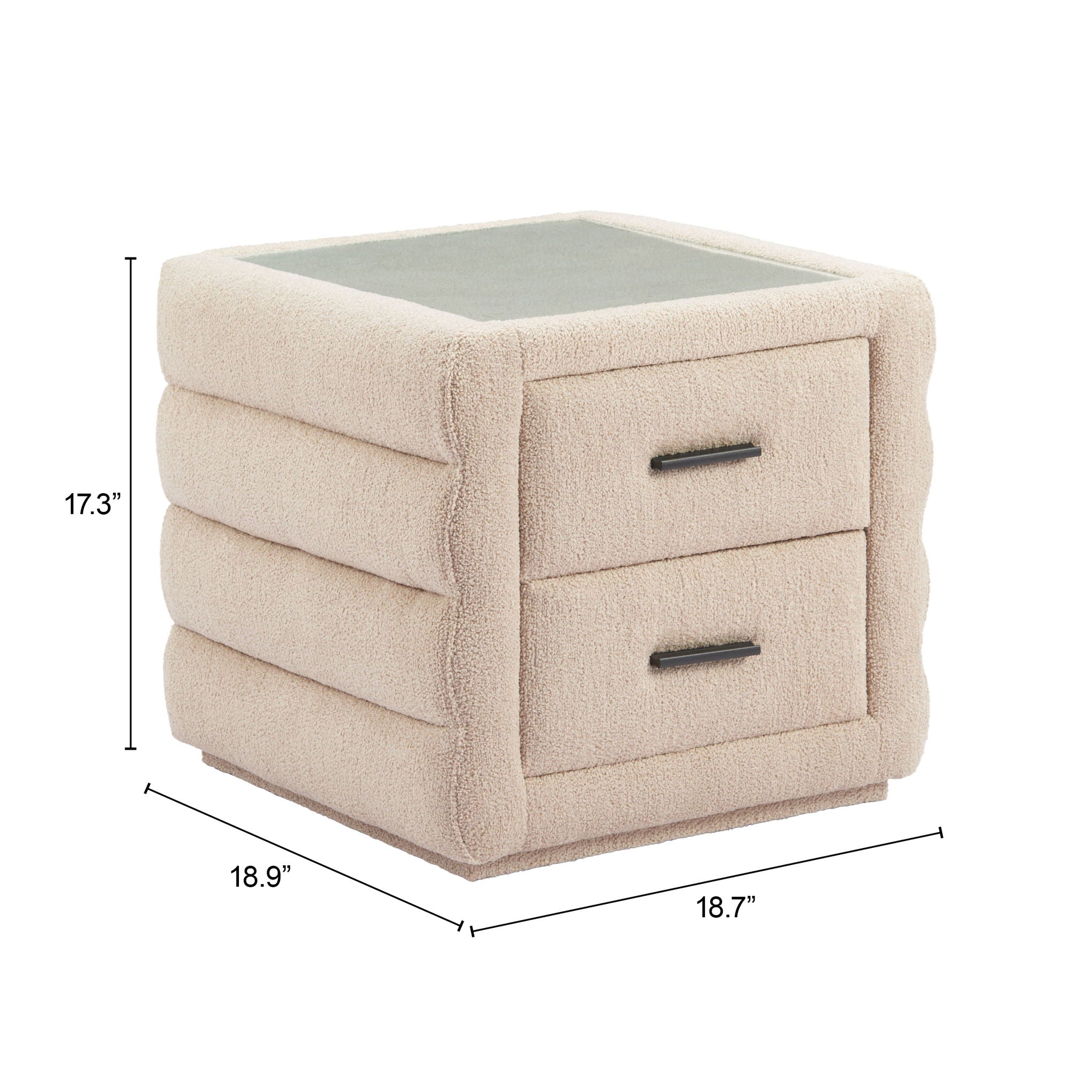 Soffice - Nightstand - Beige