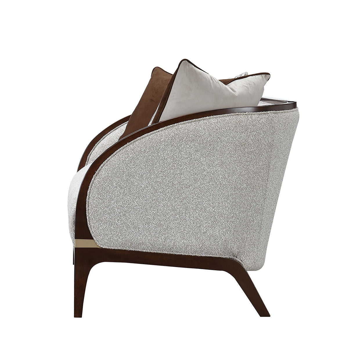 Houston - Loveseat - Pebble / Walnut