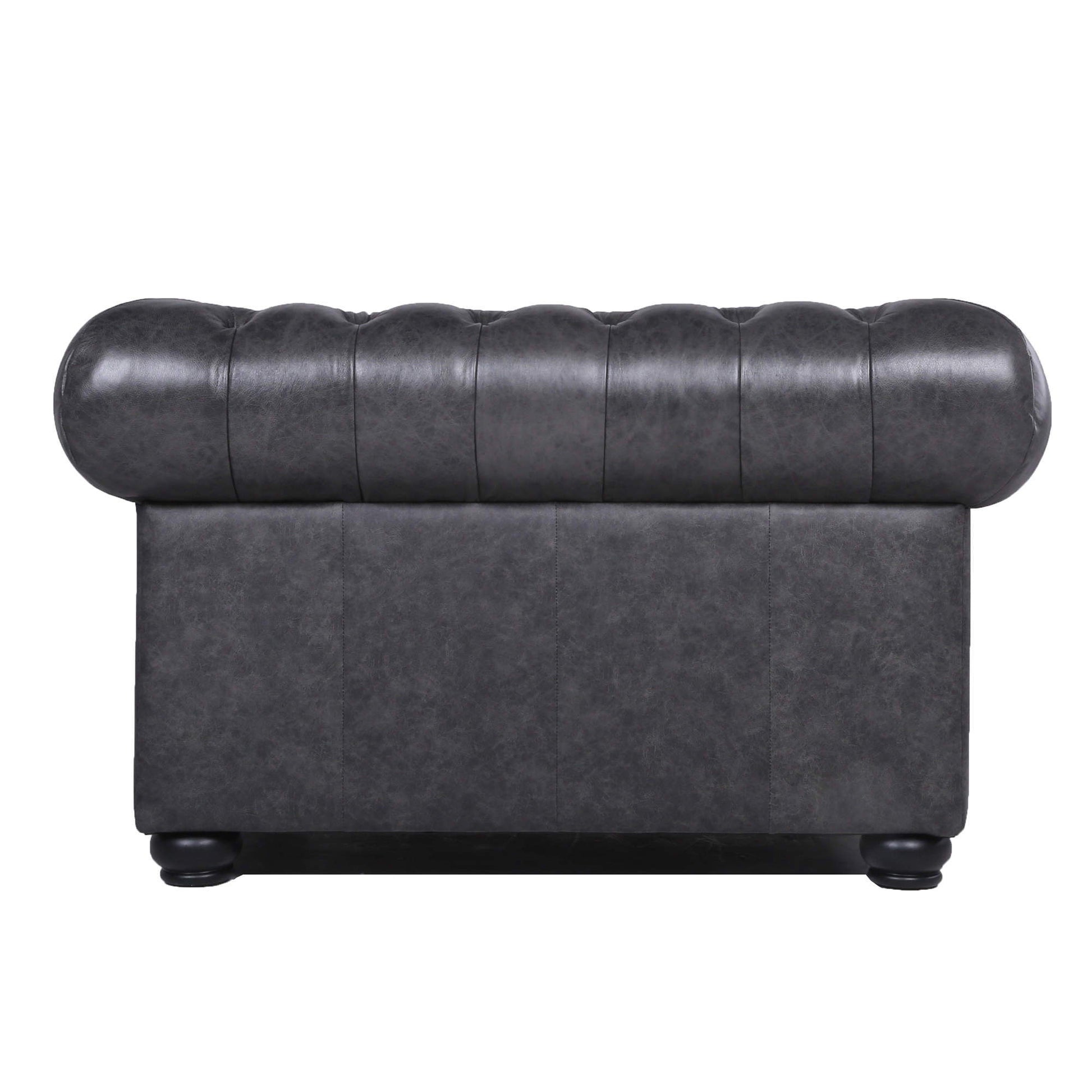Traditional Tufted Leather Chesterfield Nailhead Chair - Best Buy Furniture