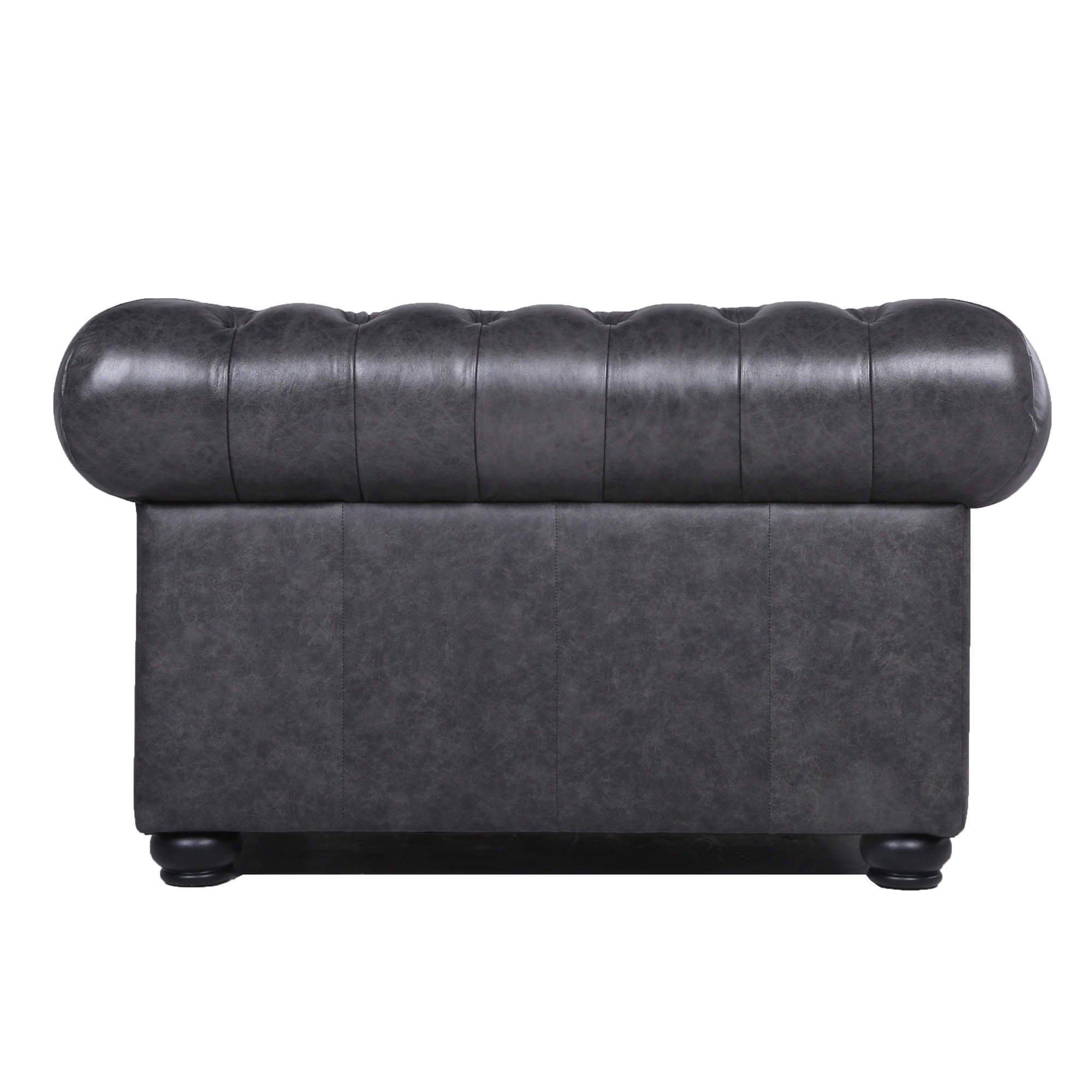 Traditional Tufted Leather Chesterfield Nailhead Chair - Best Buy Furniture