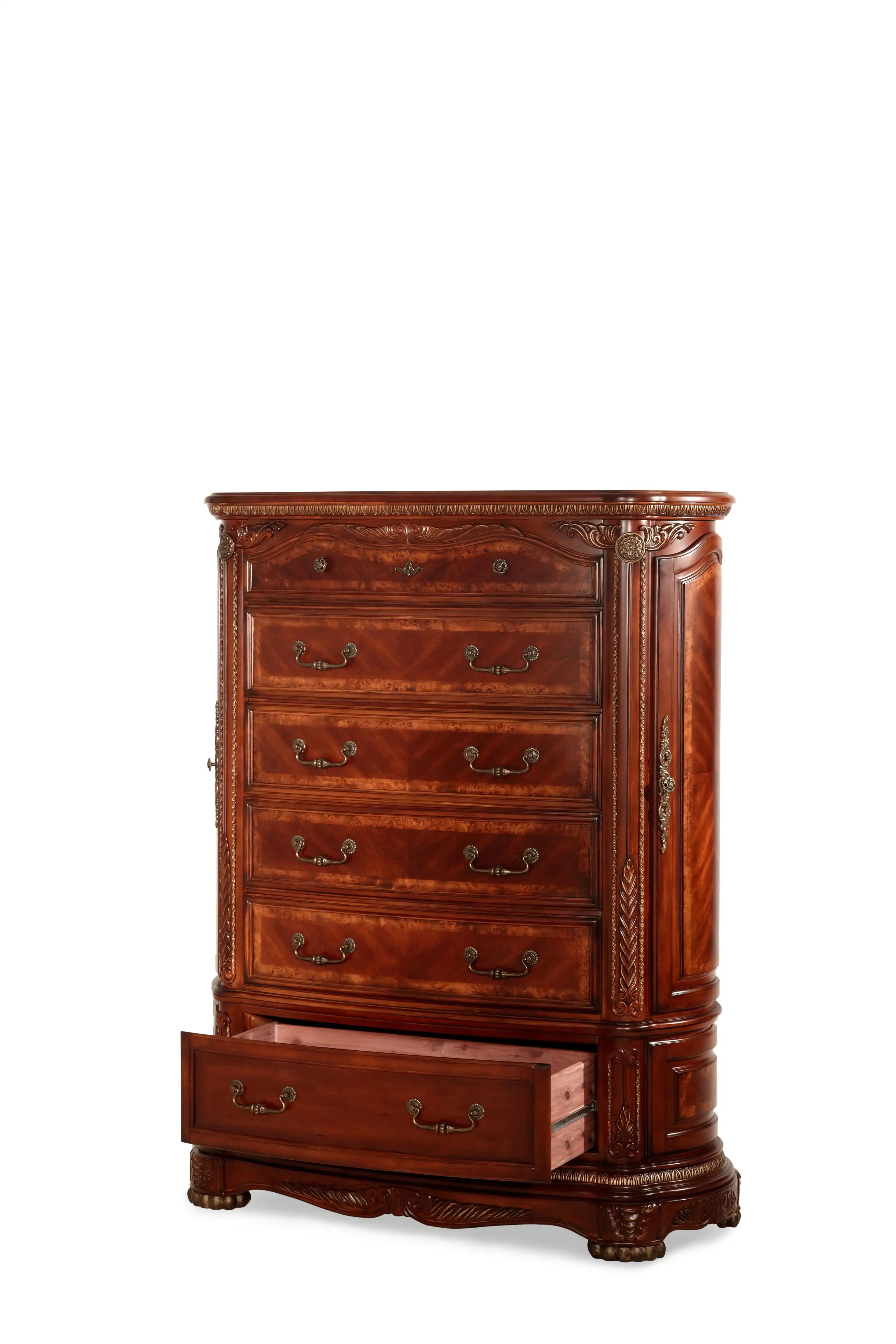 Cortina - 6-Drawer Chest - Honey Walnut - Best Buy Furniture