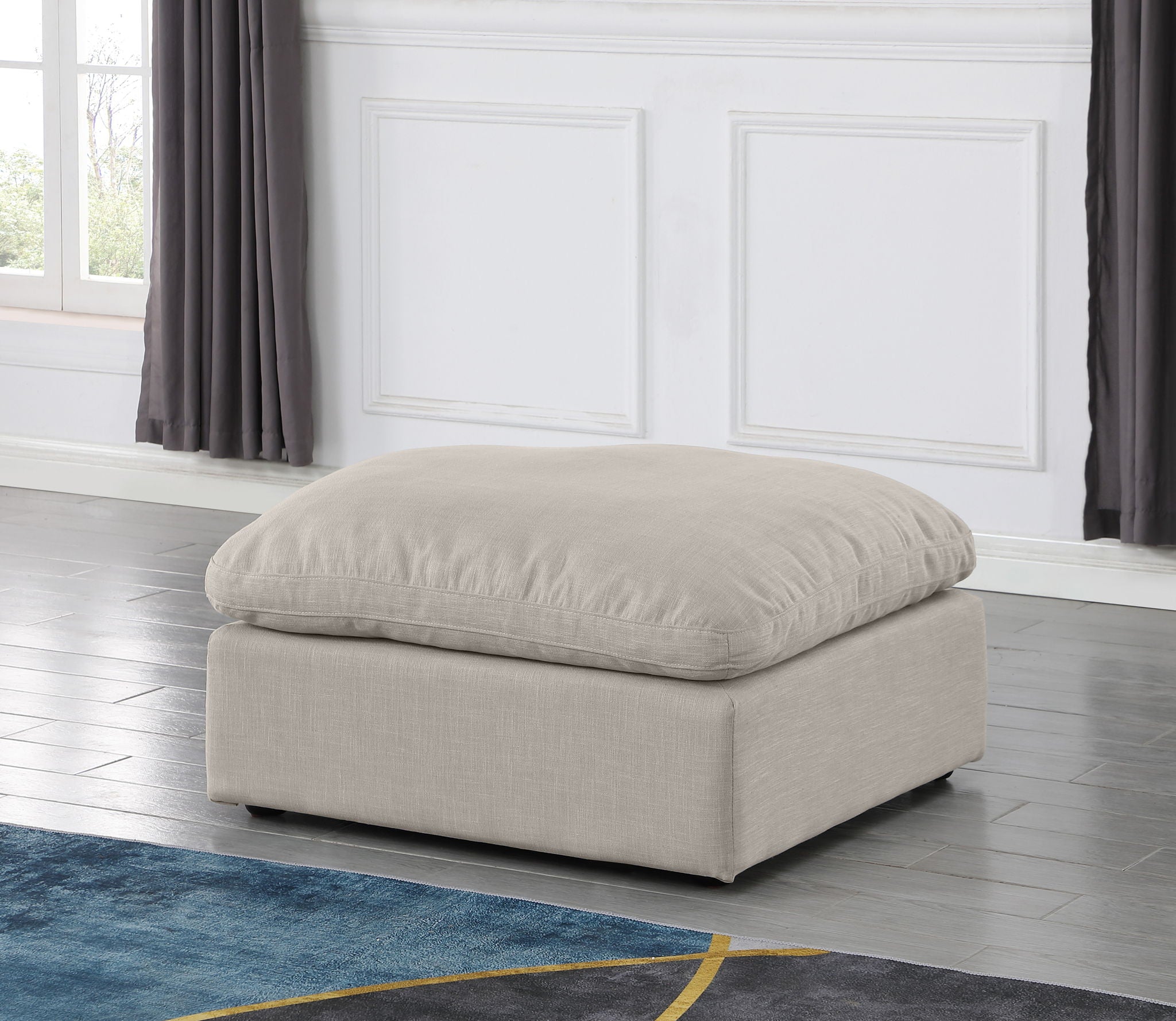 Indulge - Linen Ottoman