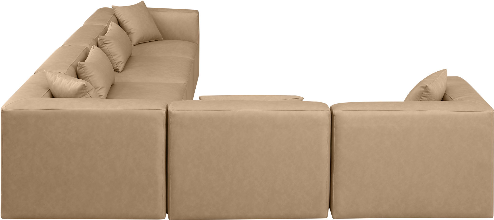 Cube - 6 Piece Modular Corner Sectional - Tan