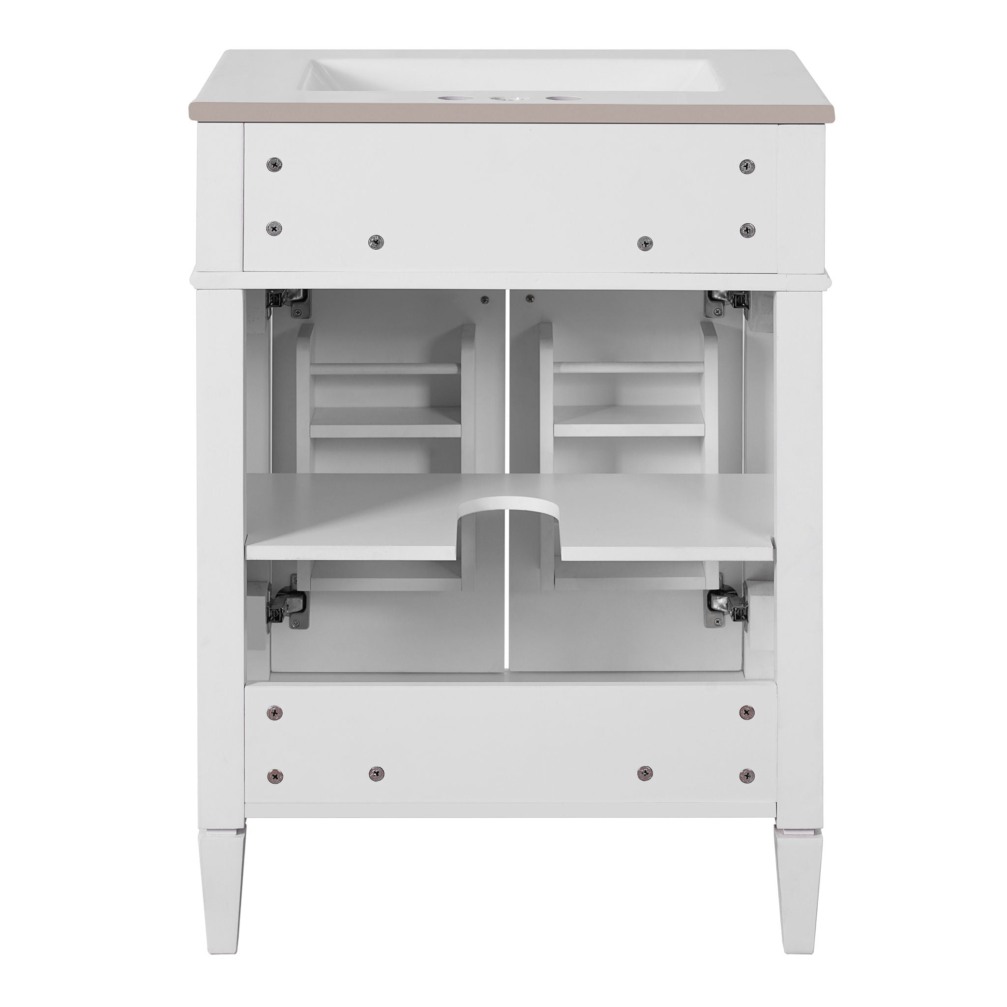 Bathroom Vanity With 2 Doors And Tip Out Drawer, Soft Closing Hinges