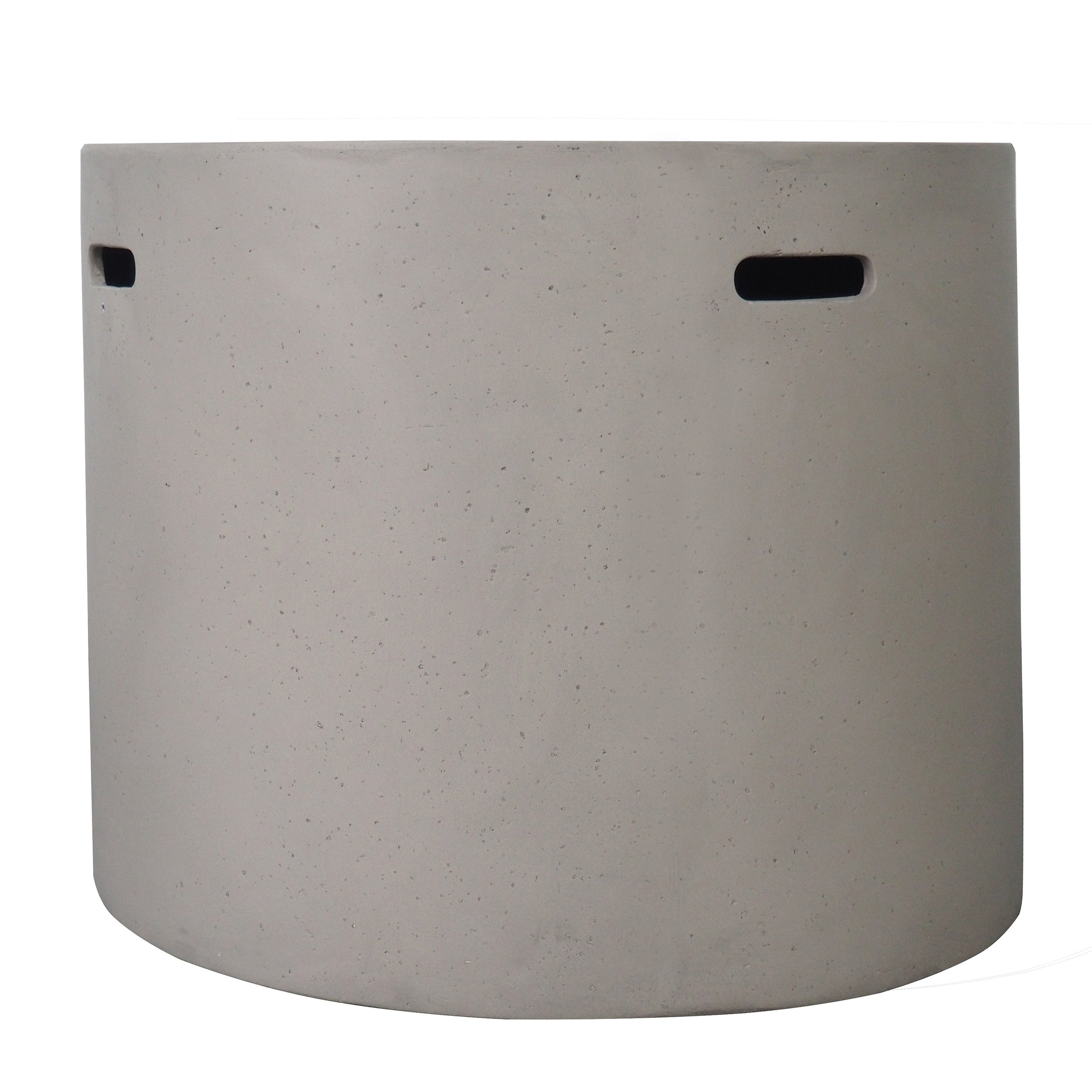 Light Grey Magnesium Oxide 31' Round Fire Pit with 40,000 BTU for Patio Use