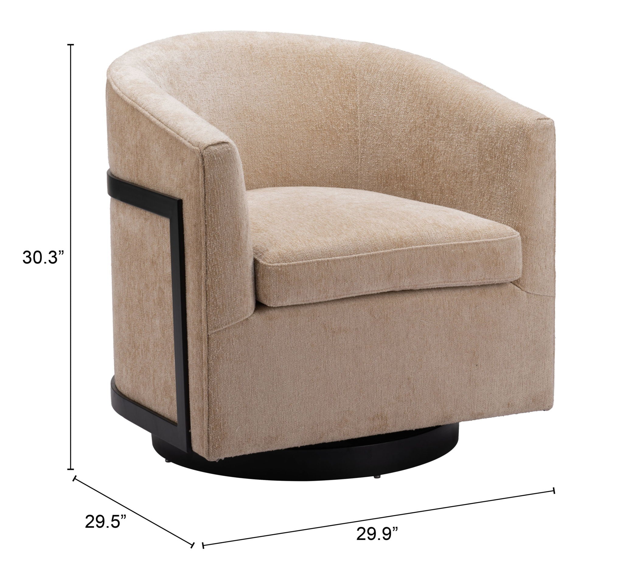 Hanko - Swivel Chair - Golden Beige