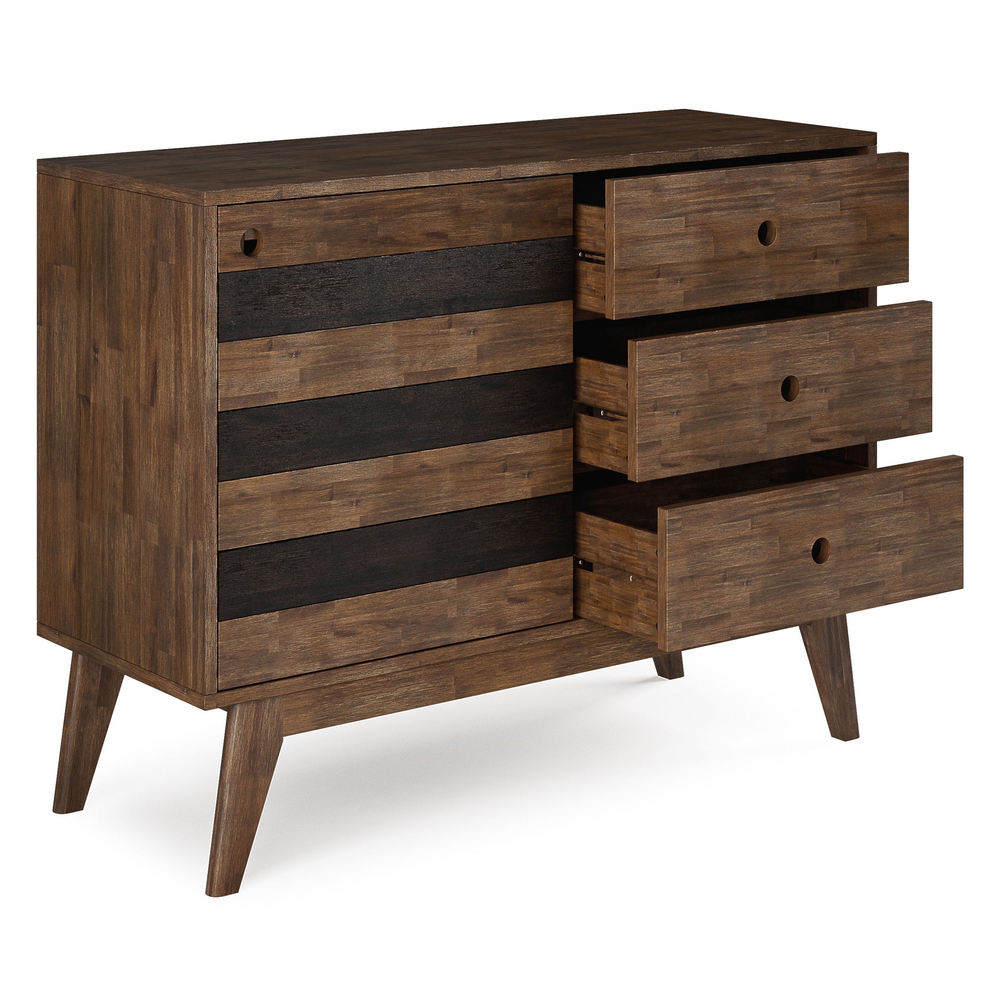 Clarkson - Medium Storage - Rustic Natural Aged Brown - Best Buy Furniture