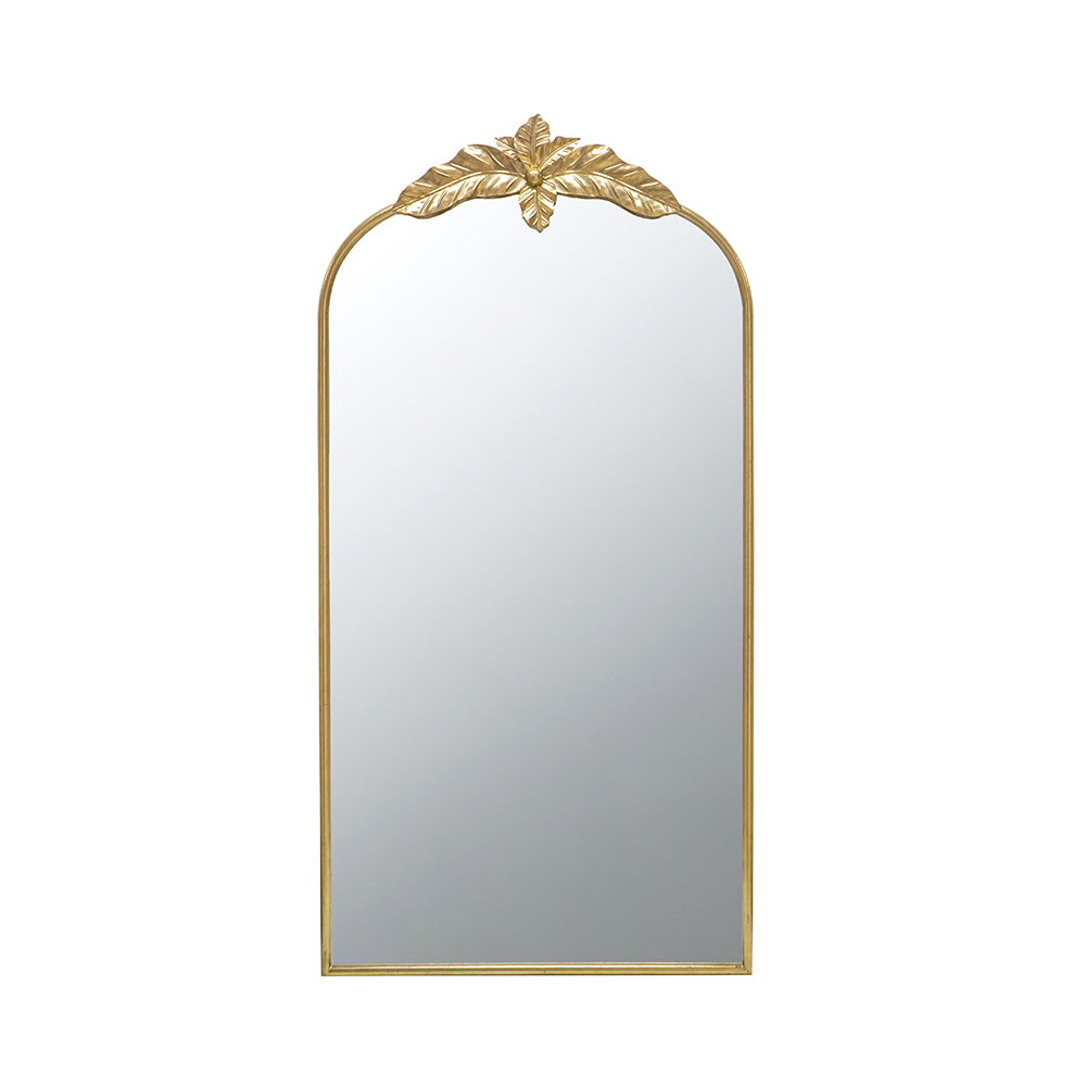 Arched Wall Mirror with Metal Frame