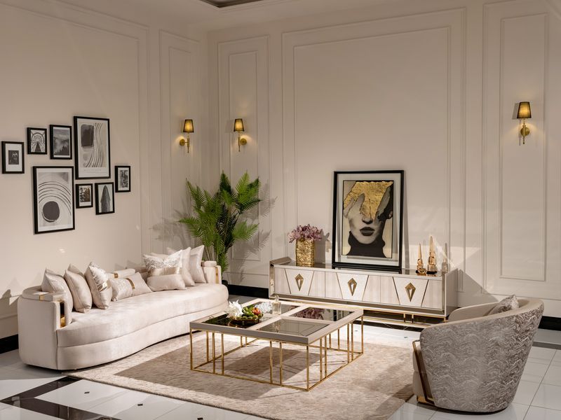 Carmela - Accent Chair - Almond / Gold