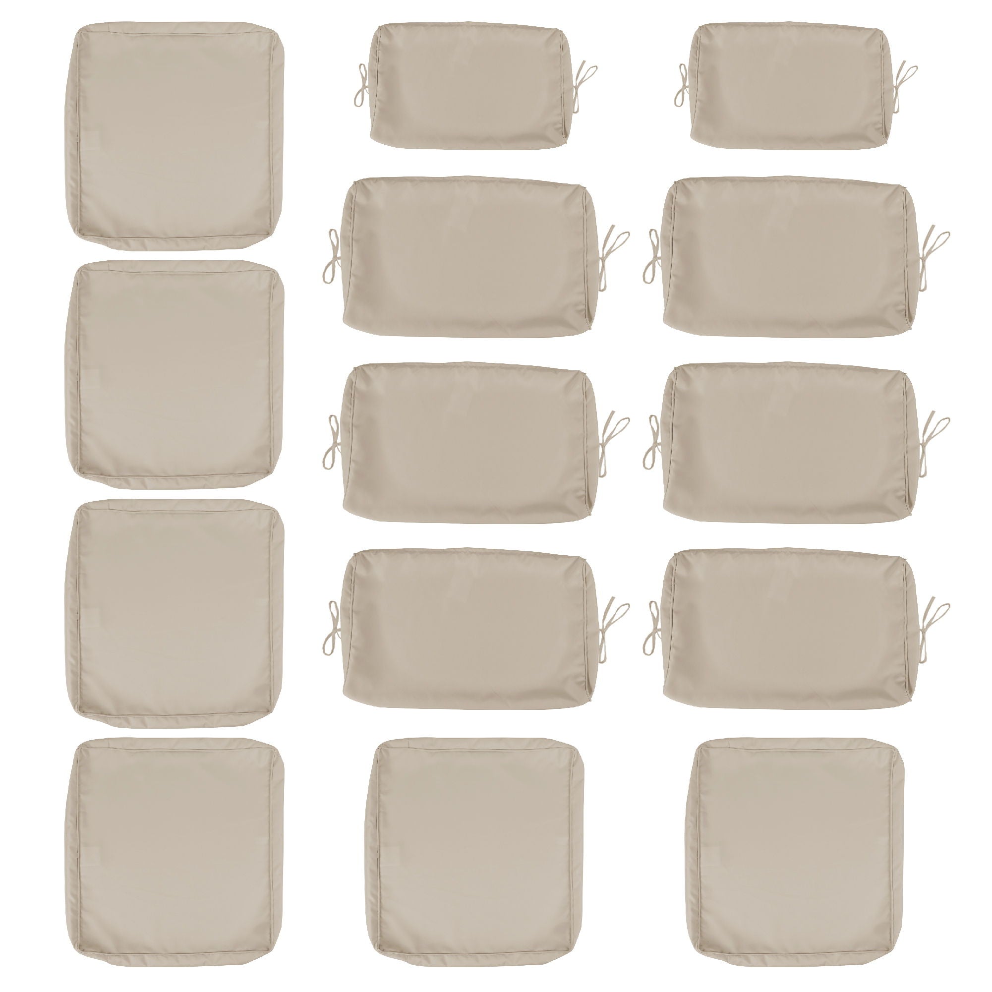14 Pack Cushion Covers For 7 Piece Wicker Rattan Sectional Sofa
