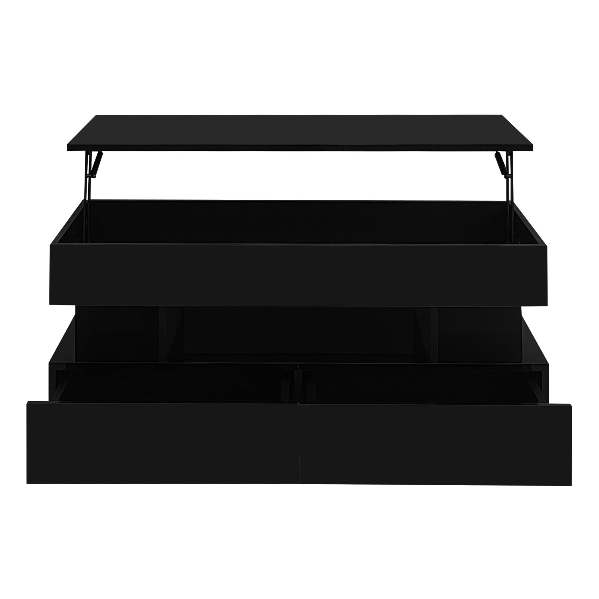 Multi Functional Lift Top Coffee Table With 2 Drawers