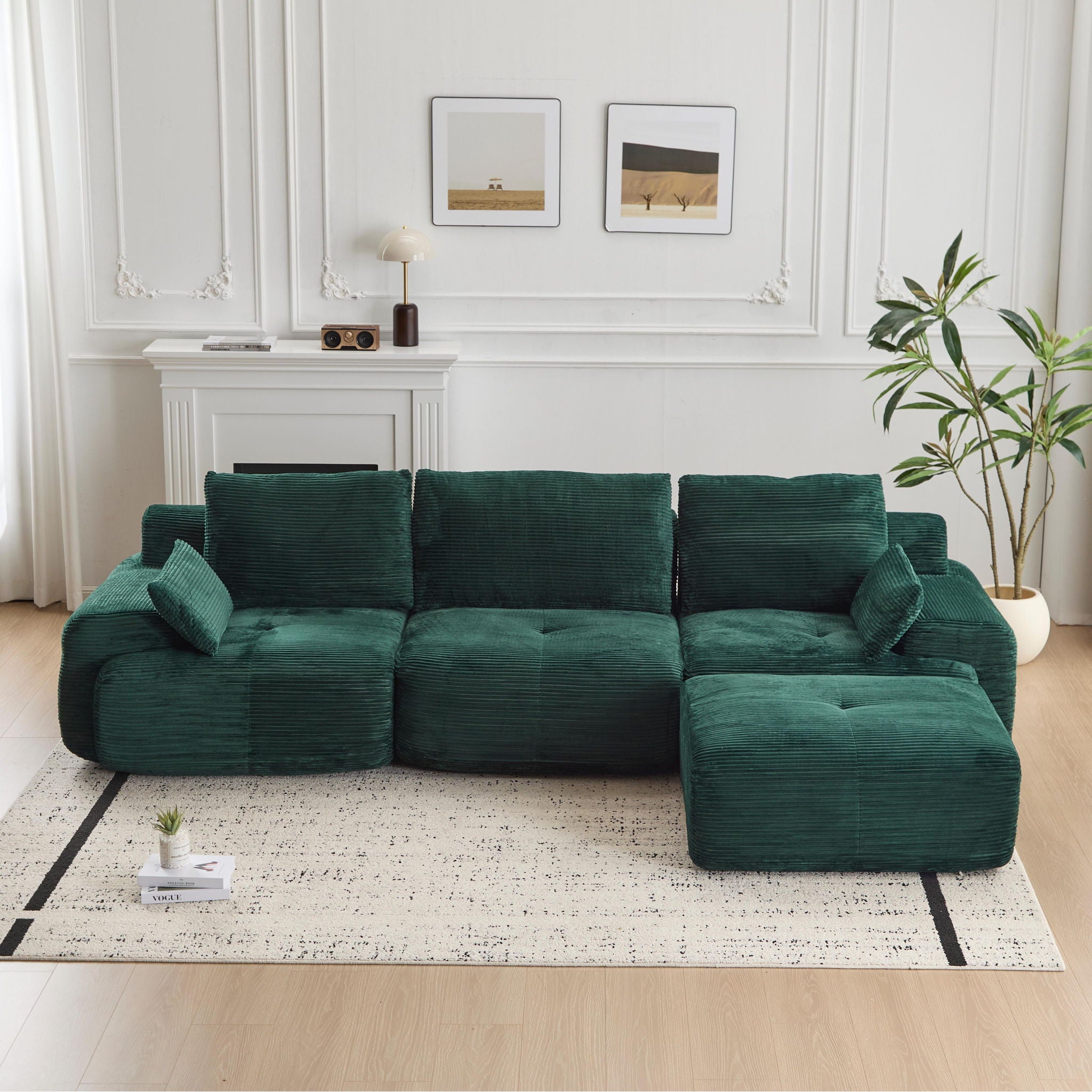 Compressed Sofa, Large Sectional Couches For Living Room, - Green