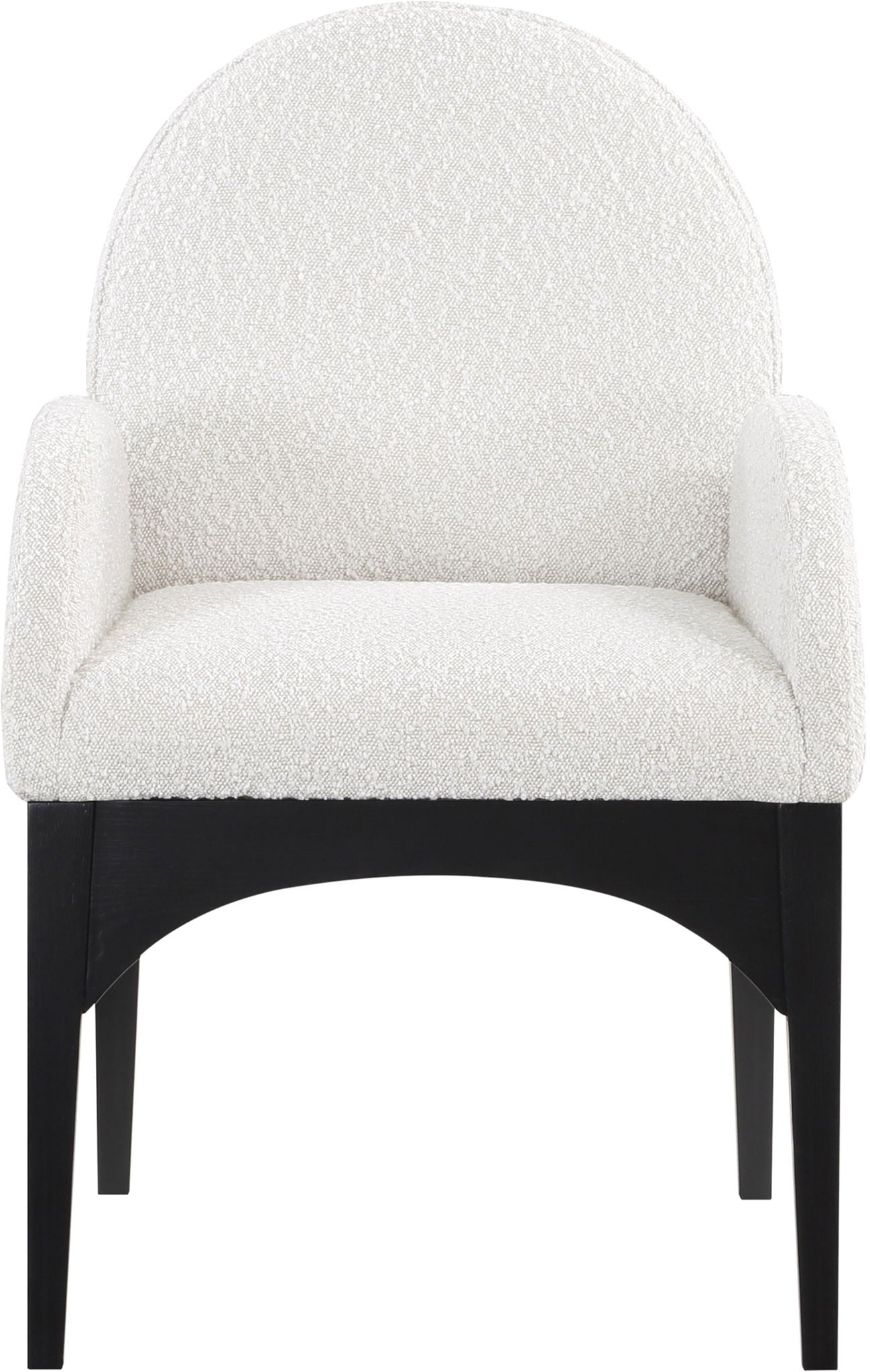 Waldorf - Boucle Dining Arm Chair With Black Legs - Best Buy Furniture