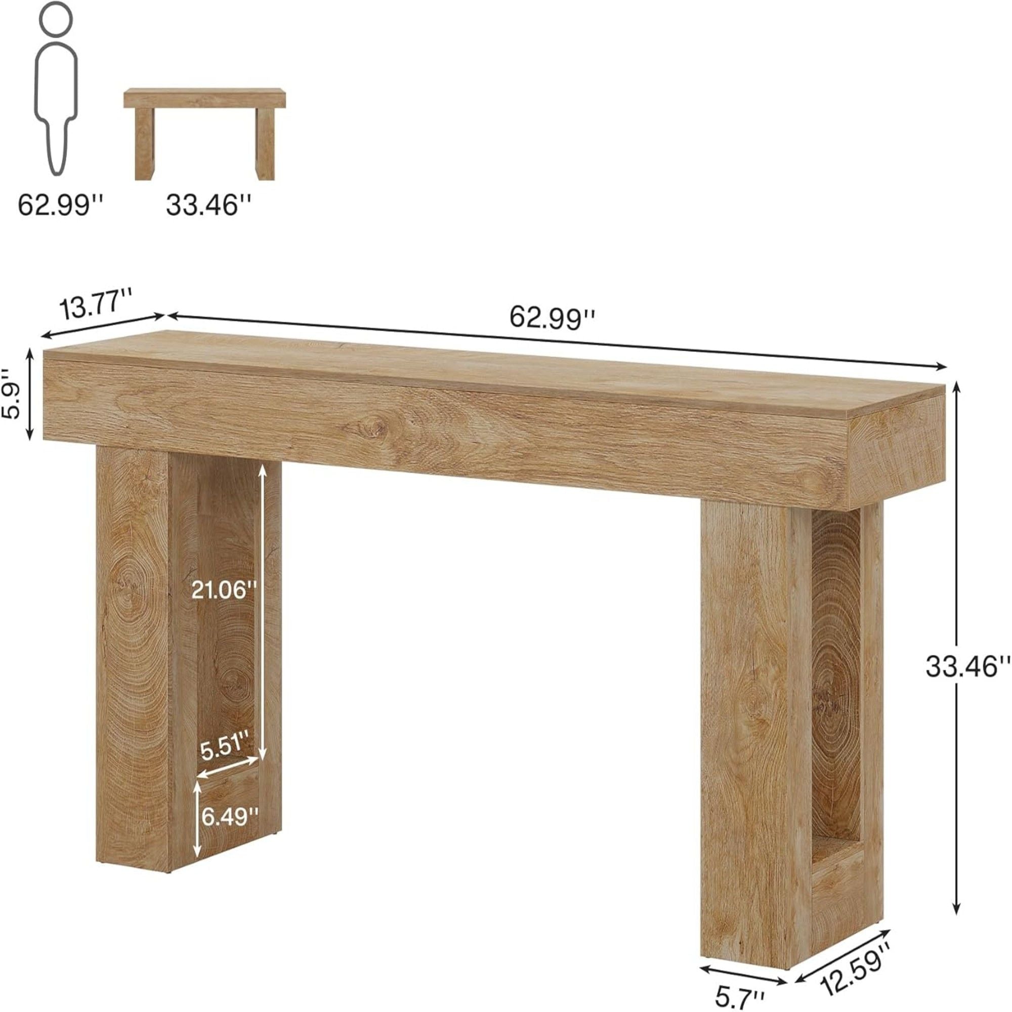 Console Table, Extra Long Narrow Sofa Table For Living Hallway