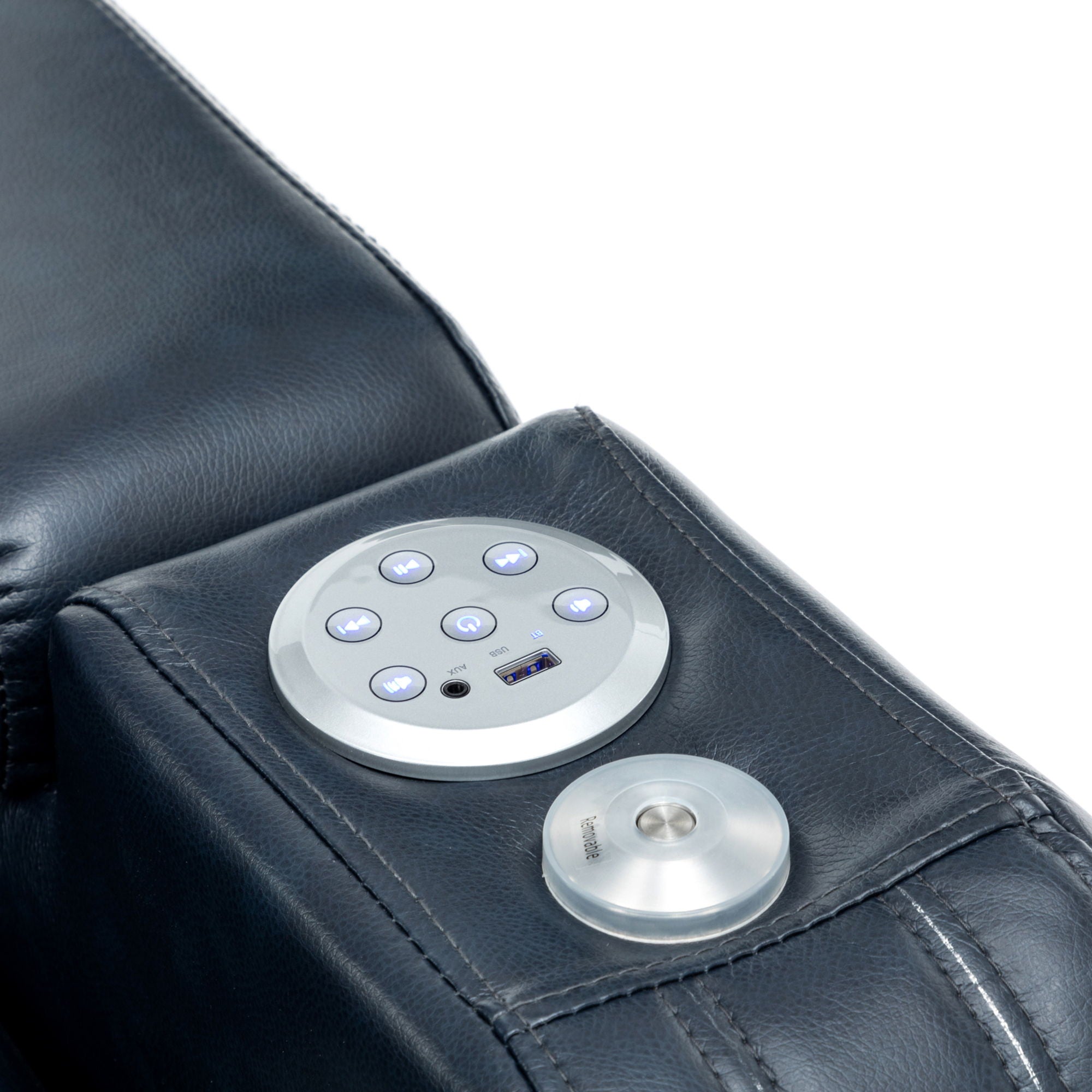 Power Recliner Theater Chair With Cooling Cup Holder, Bluetooth Speaker, LED Lights, USB Ports