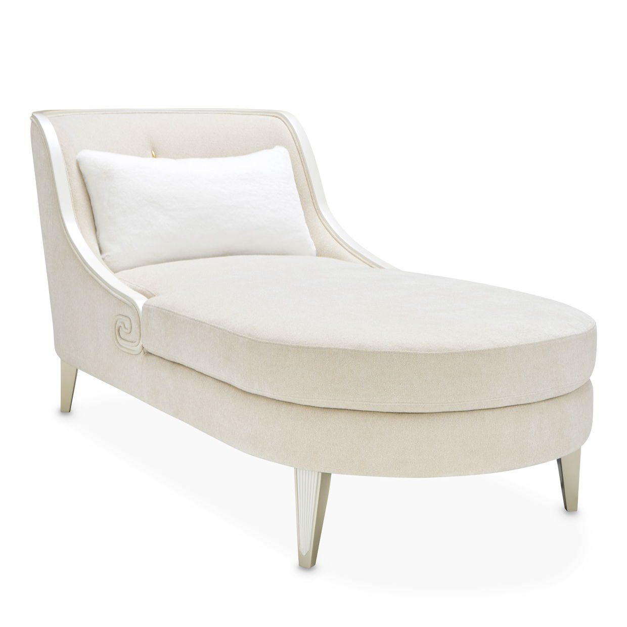 La Marisia - Chenille Chaise - Tranquil / Light Champagne - Best Buy Furniture