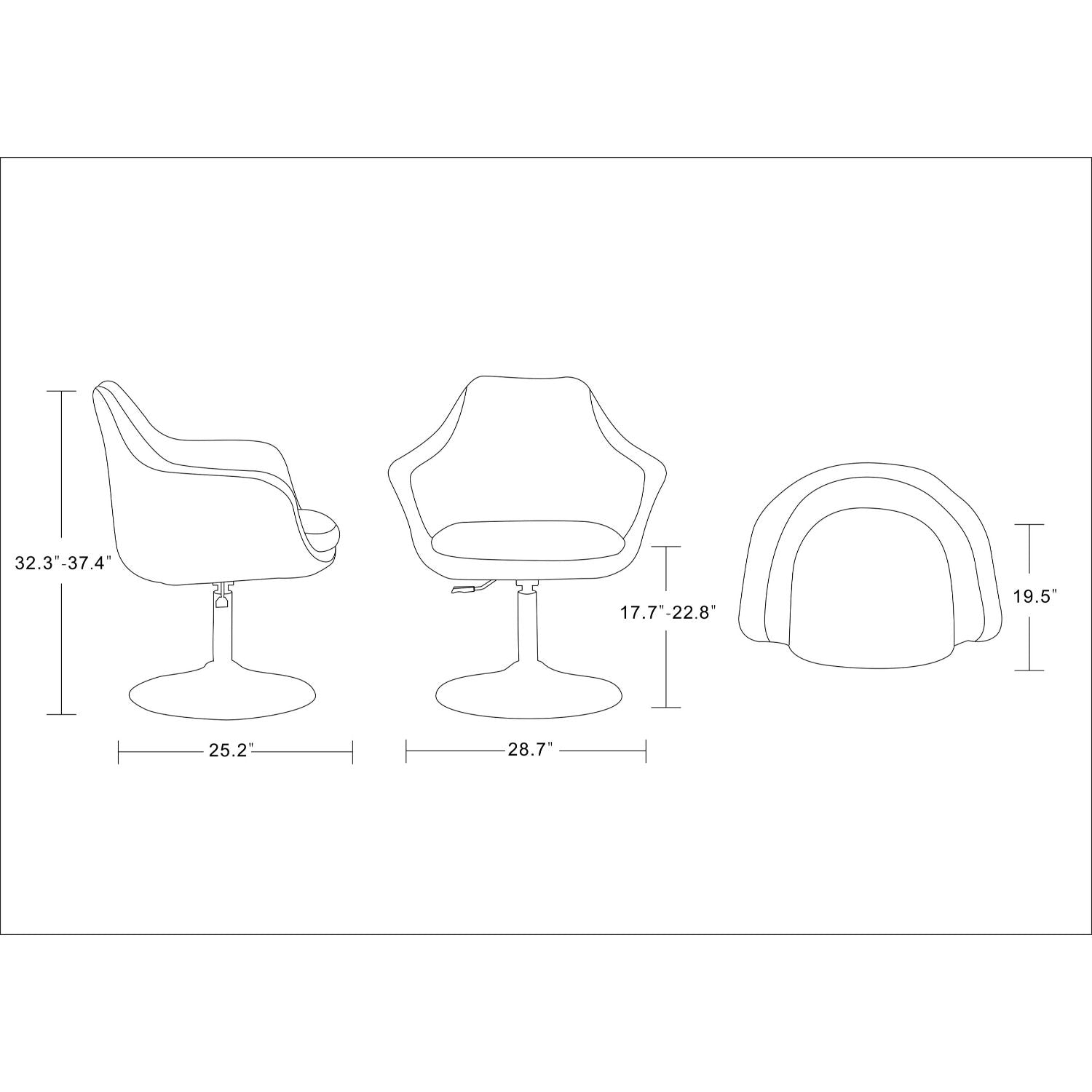 Kinsey - Swivel Lounge Chair - Red