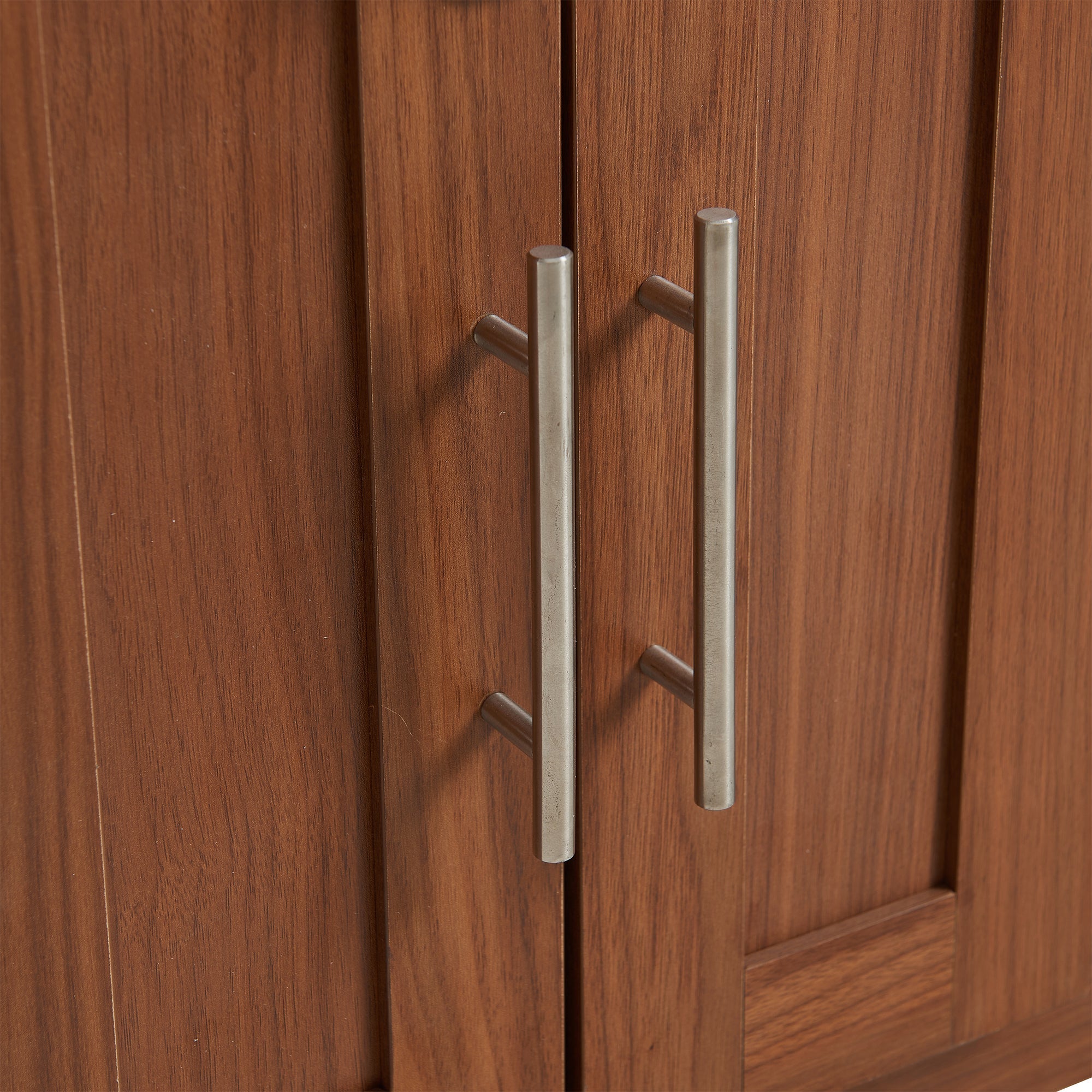 2 in 1 Walnut Dog Crate Nightstand with Storage