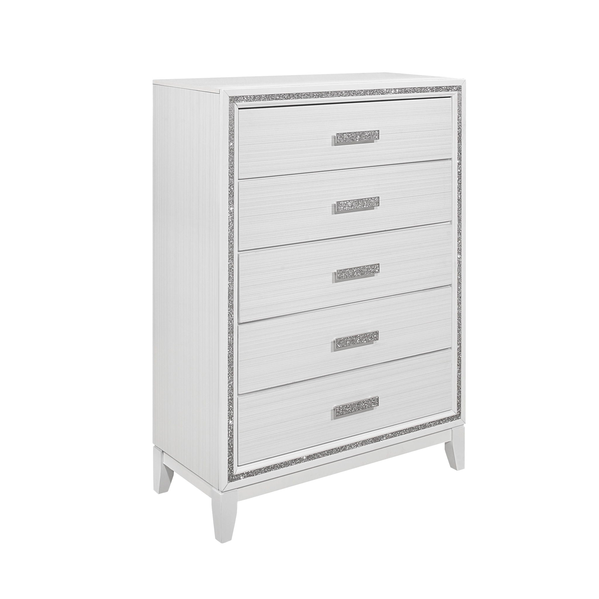 Almera - 5 Piece Bedroom Set With LED Lighting And Glitter Details