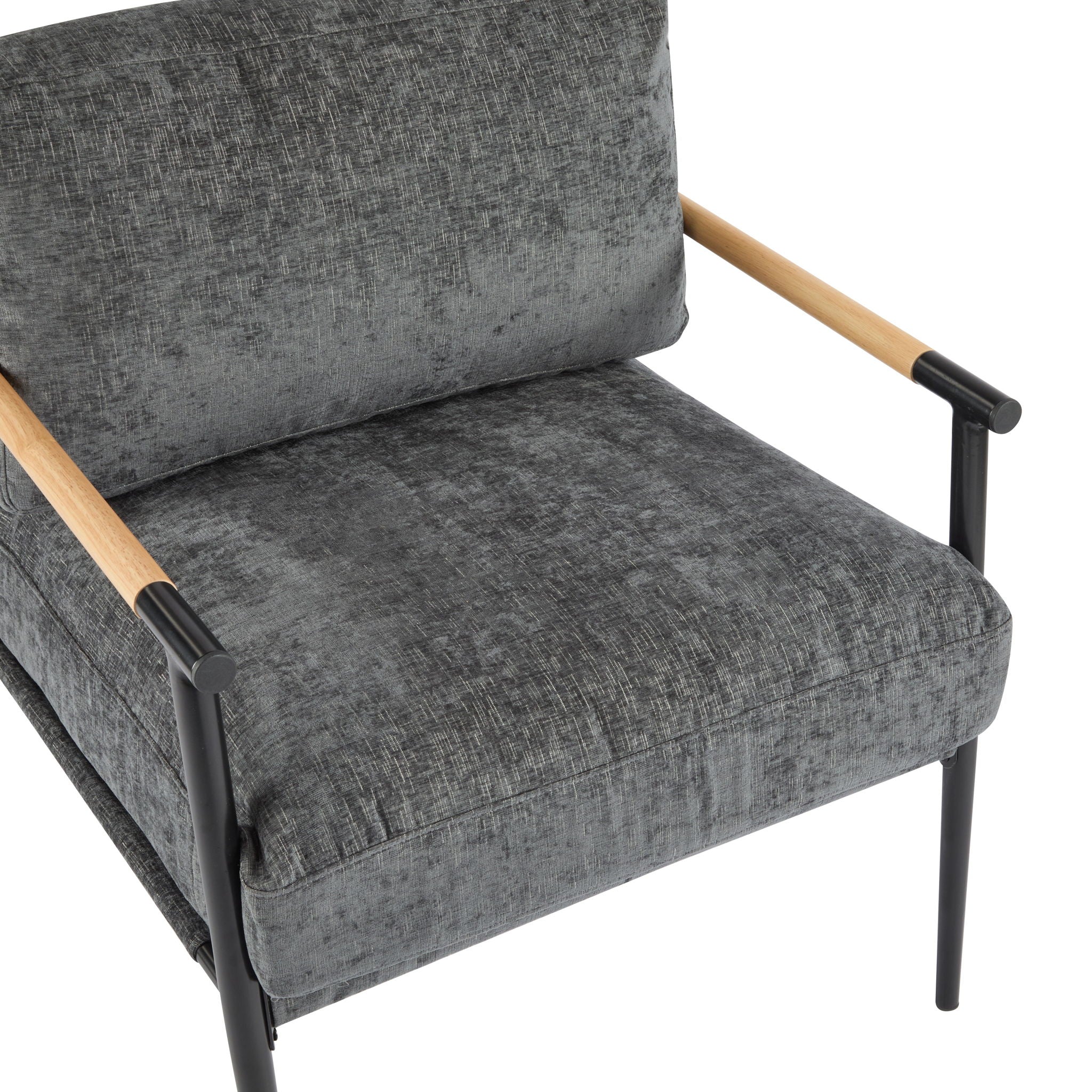 Modern Accent Chair With Plush Cushions, Cozy Seating