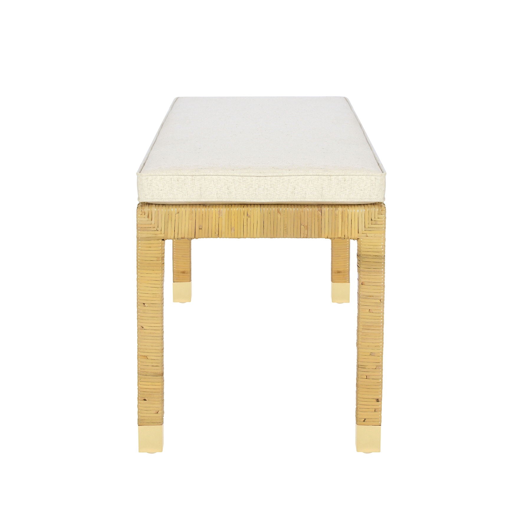 Amara - Woven Rattan Bench