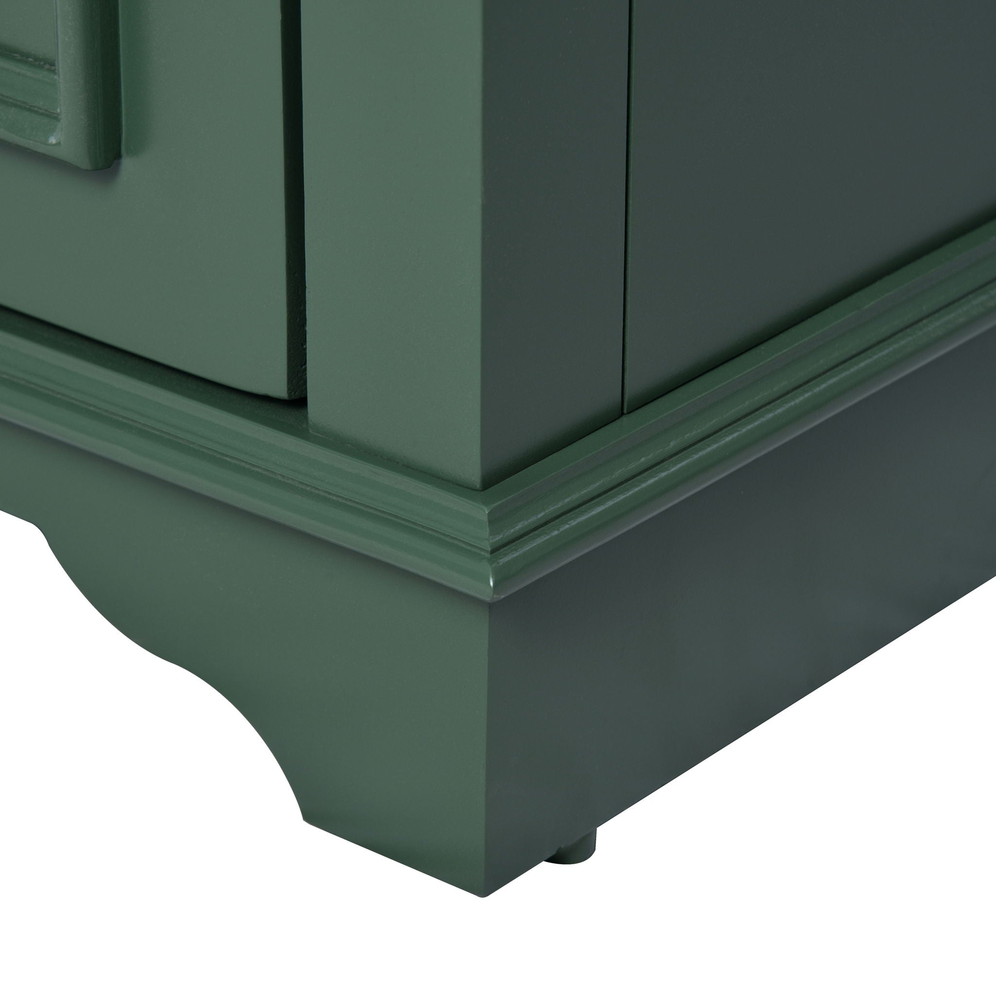 Bathroom Vanity With Ceramic Sink Combo, Modern Freestanding Storage Cabinet With Silver Handles