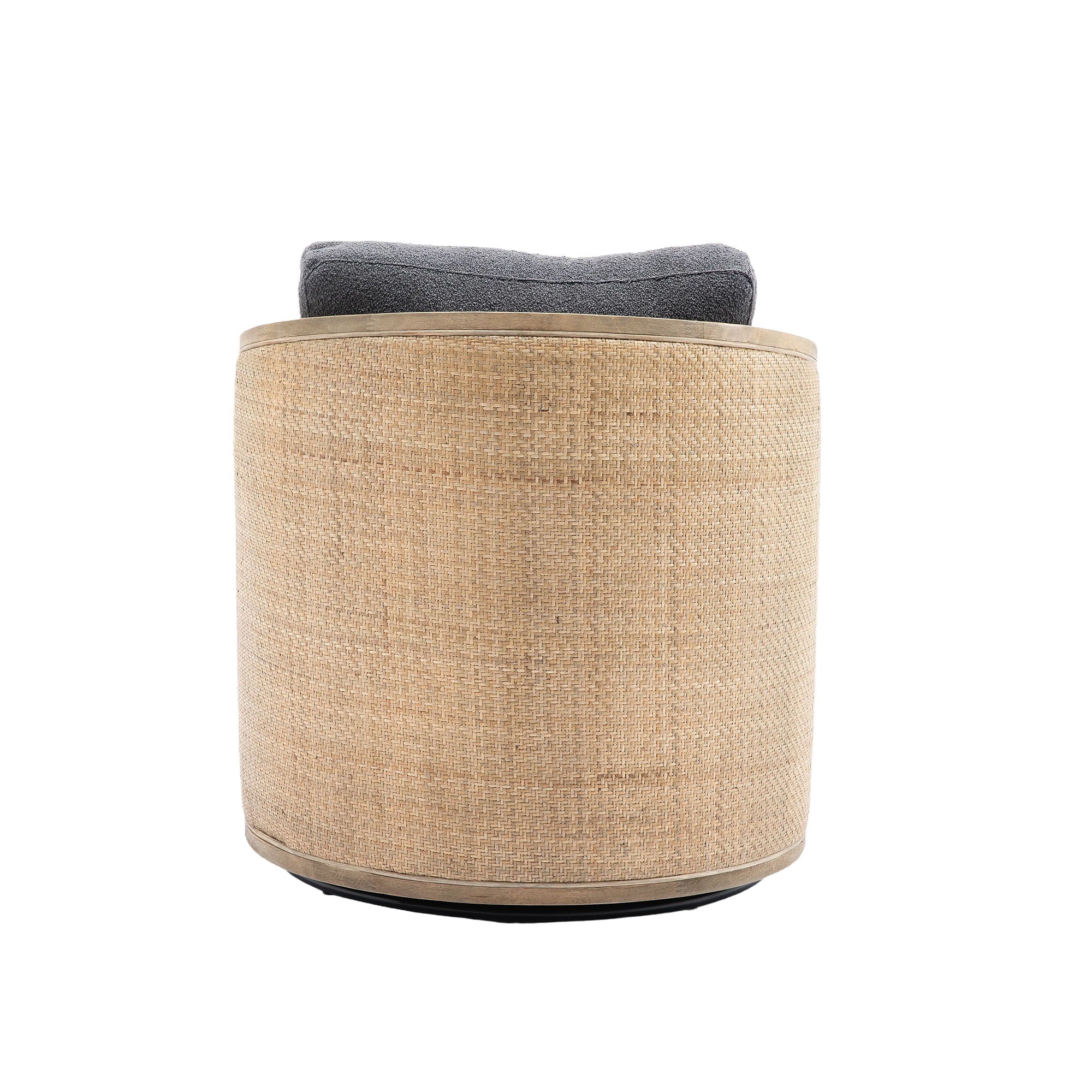 Barrel, Comfy Round Accent Sofa Chair With 360 Degree Swivel, Leisure Arm