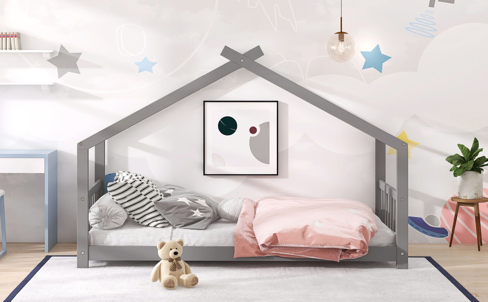 Wooden Playhouse Bed