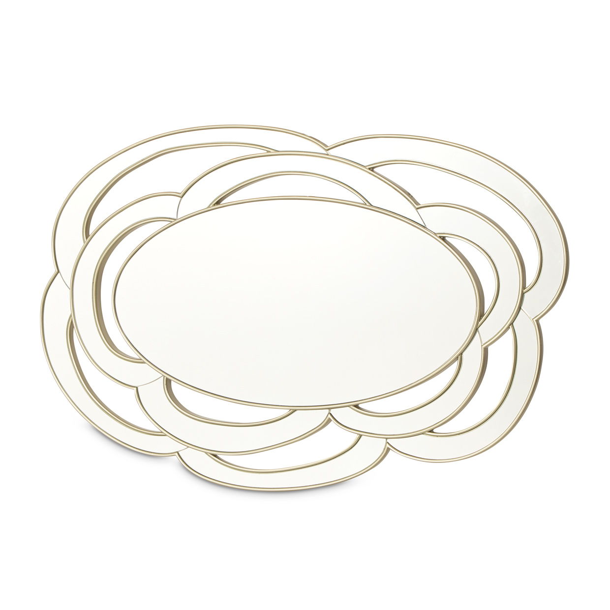 Camellia Field - Wall Mirror - Antique Gold