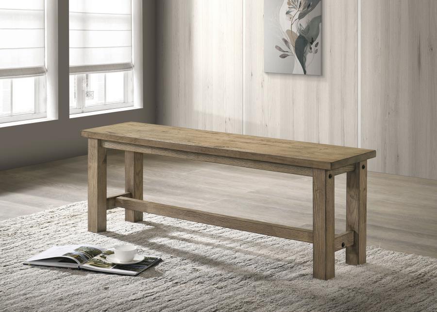 Cardova - 51" Solid Wood Dining Bench - Vineyard Oak - Best Buy Furniture