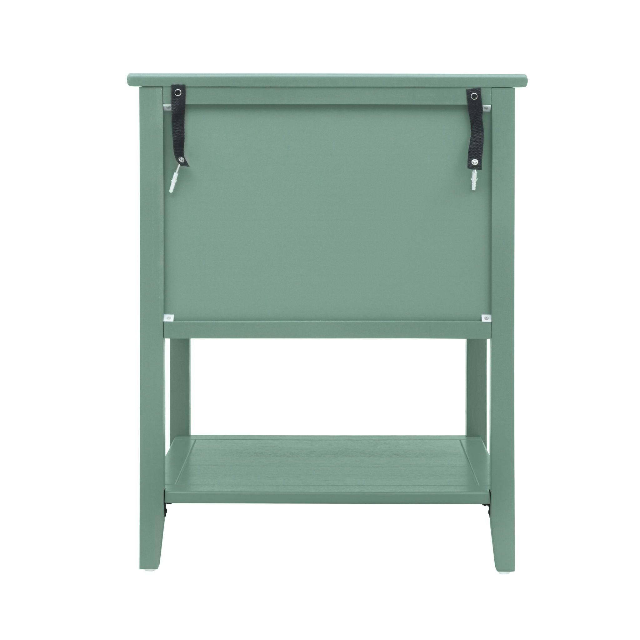 2 Drawer Side Table, American Style, End Table, Suitable For Bedroom, Living Room, Study