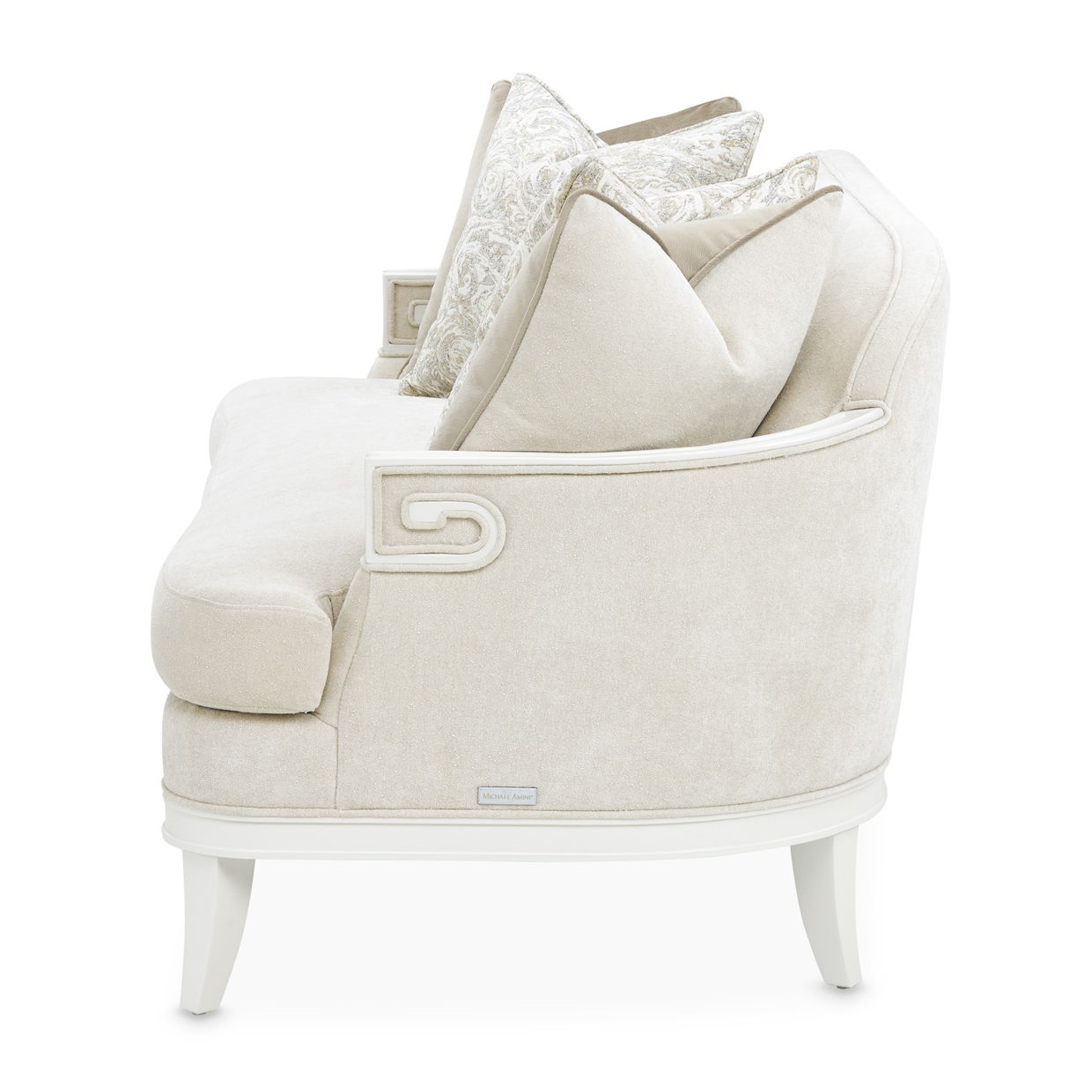 La Marisia - Chenille Loveseat - Tranquil / Creamy Pearl