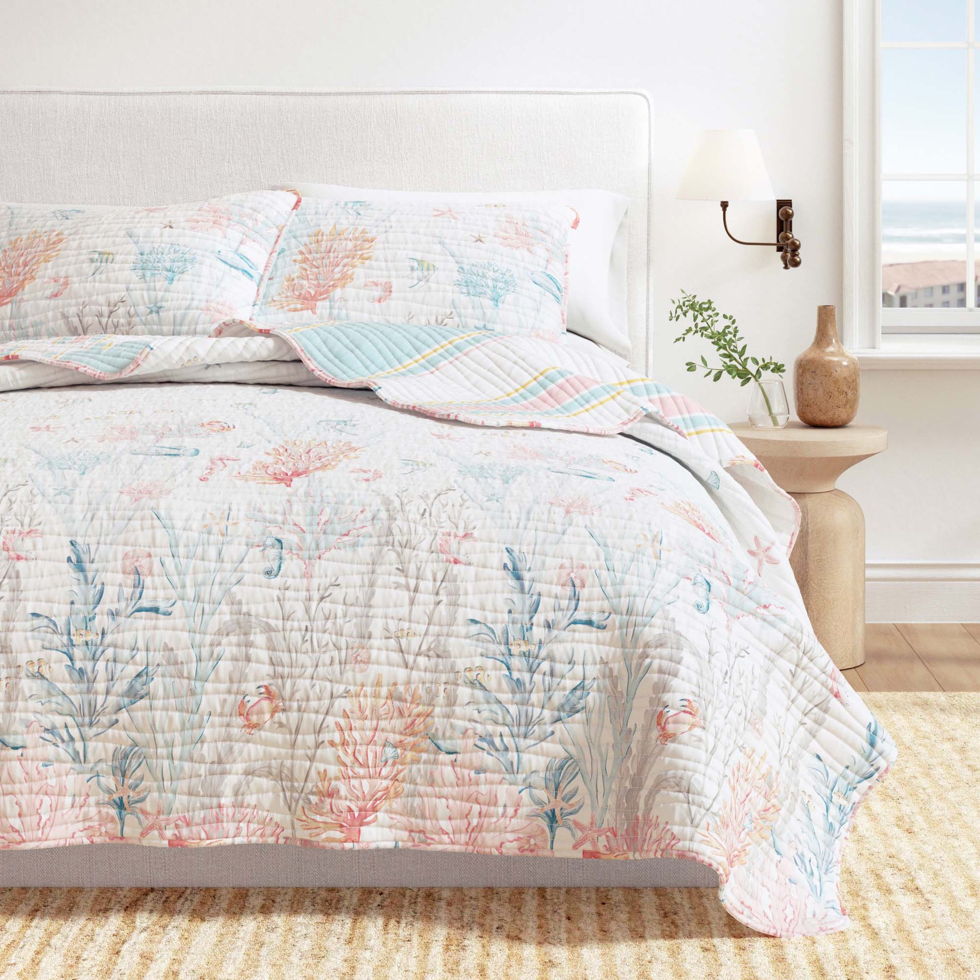 Coastal Coral Reef Quilt Set - Caymen Collection - Best Buy Furniture