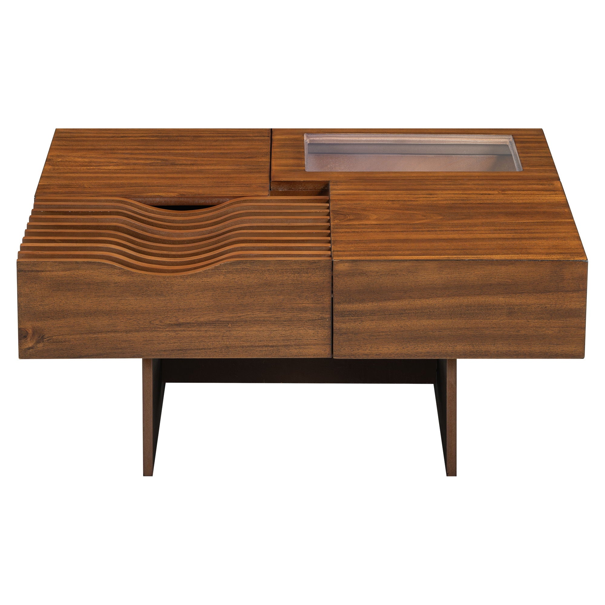 Unique Square Coffee Table With 3 Drawers