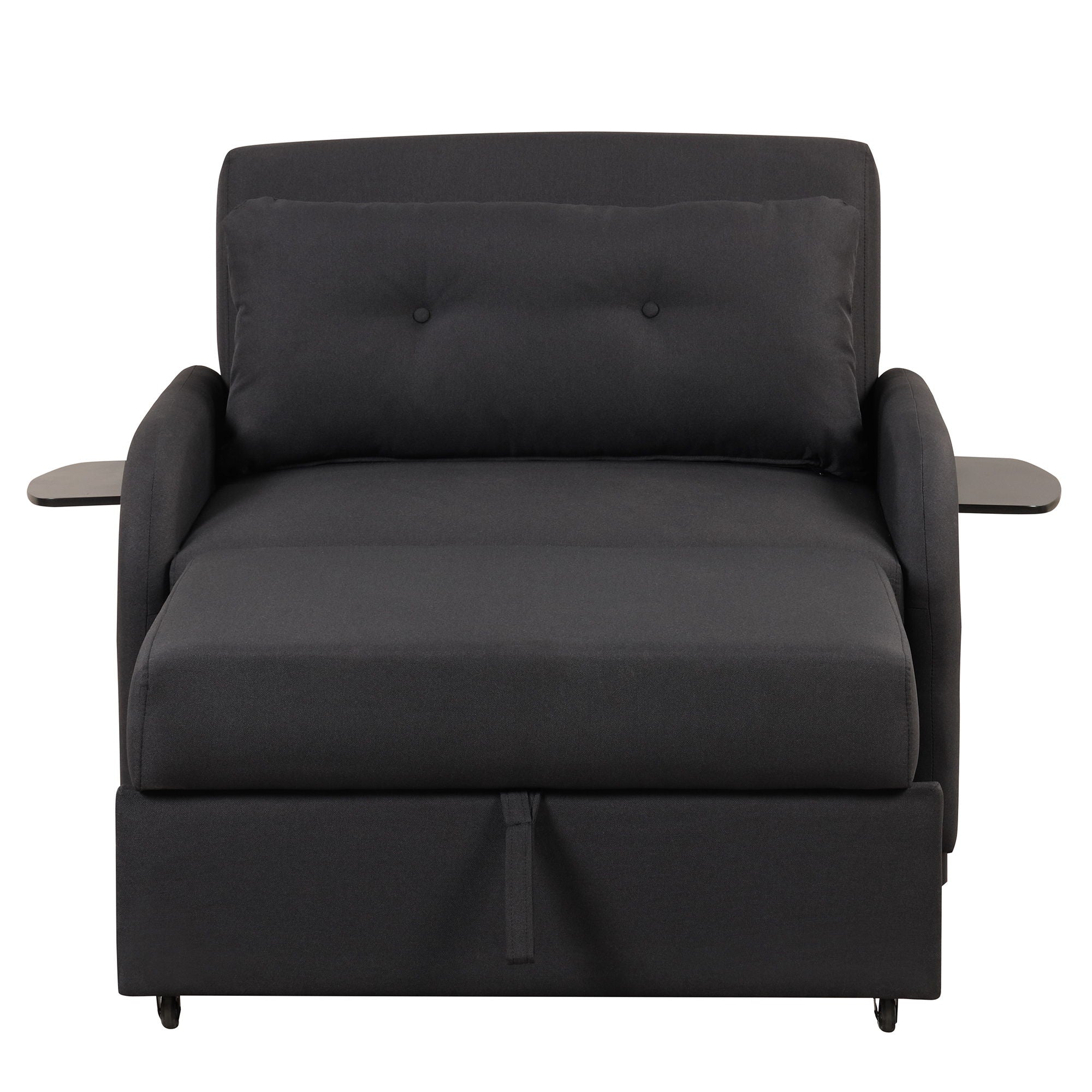 Versatile Pull Out Sofa Sleeper 3 In 1 With Wing Table & USB Charge, Compact Design
