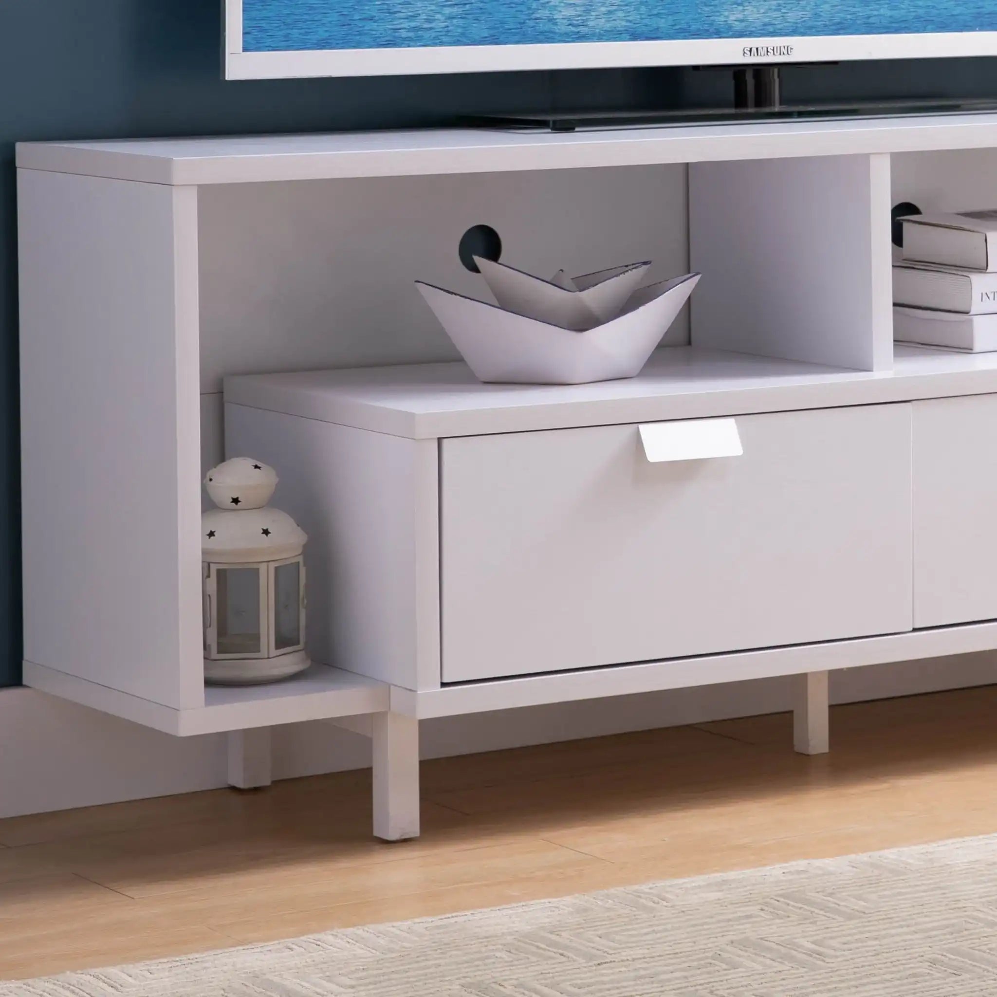 Modern TV Stand & Two Shelves And Two Drawers - Best Buy Furniture