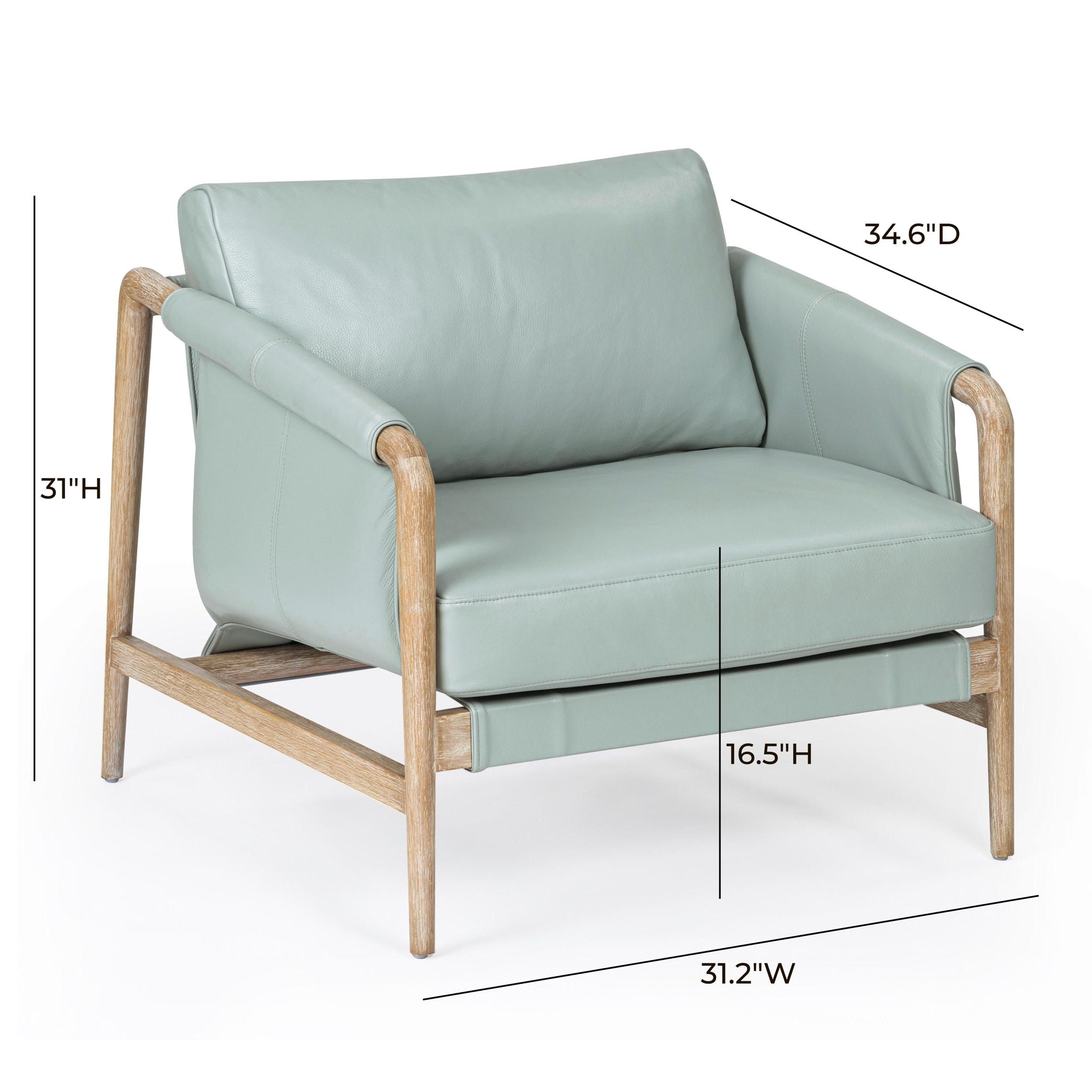 Chakka - Genuine Leather Accent Chair