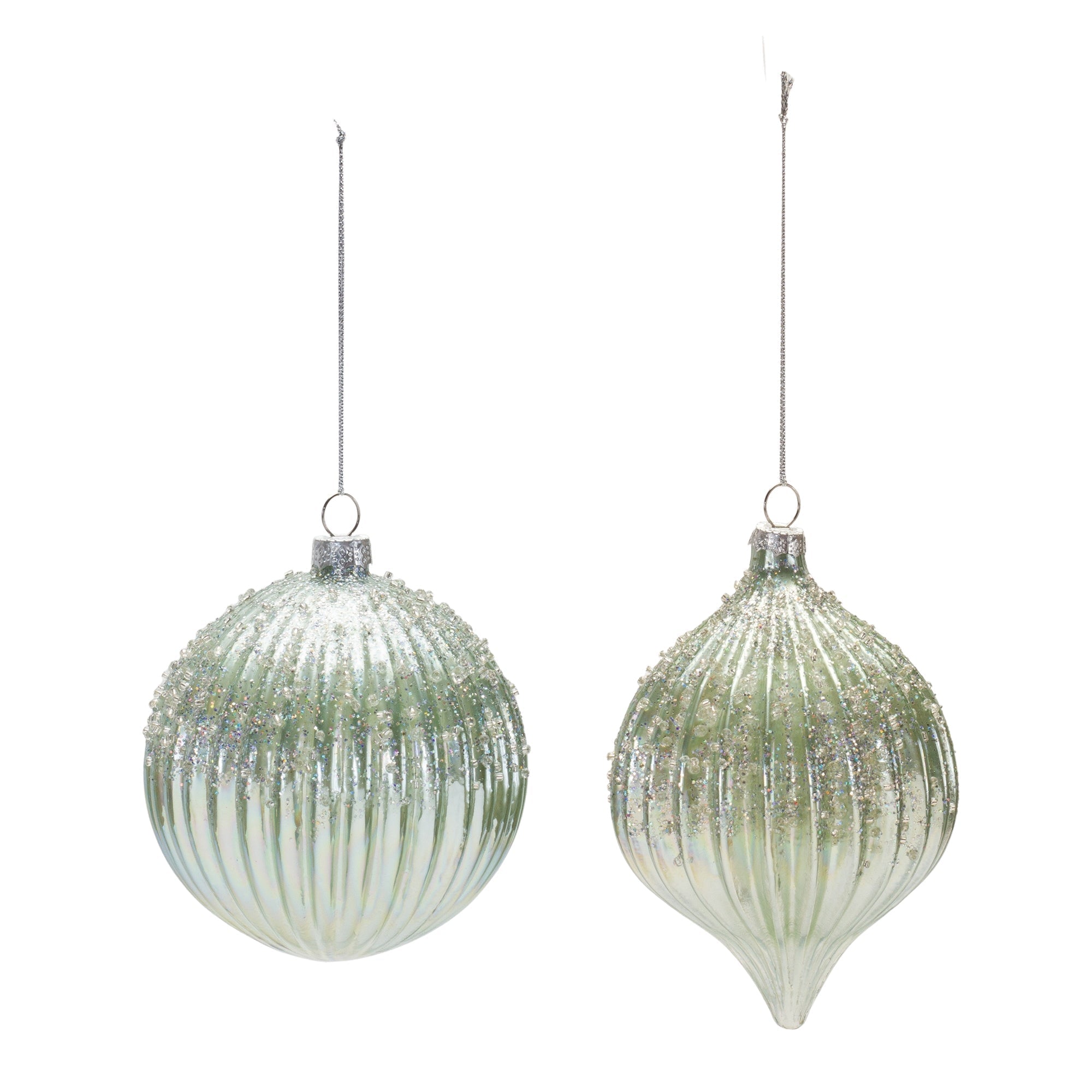 Beaded Irredescent Glass Ornament (Set of 6) - Tuesday Morning - Decorative Objects