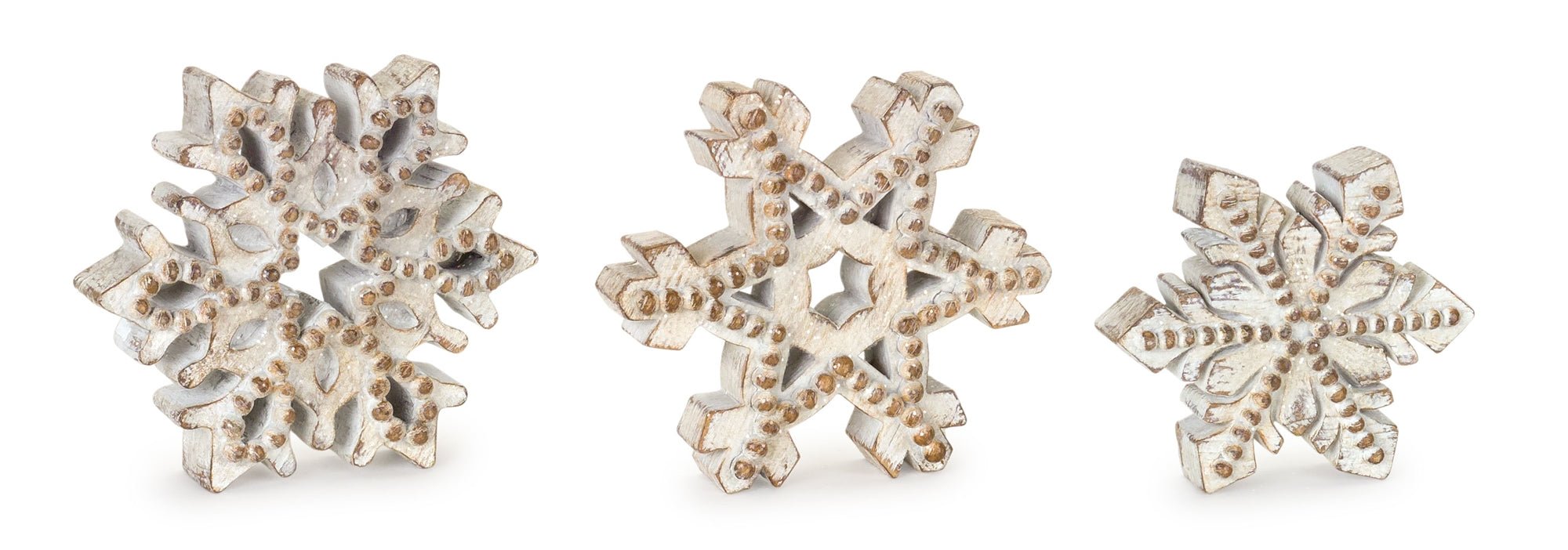 Beaded-Wood-Design-Snowflake-Decor-(Set-of-3)-Christmas-Decor