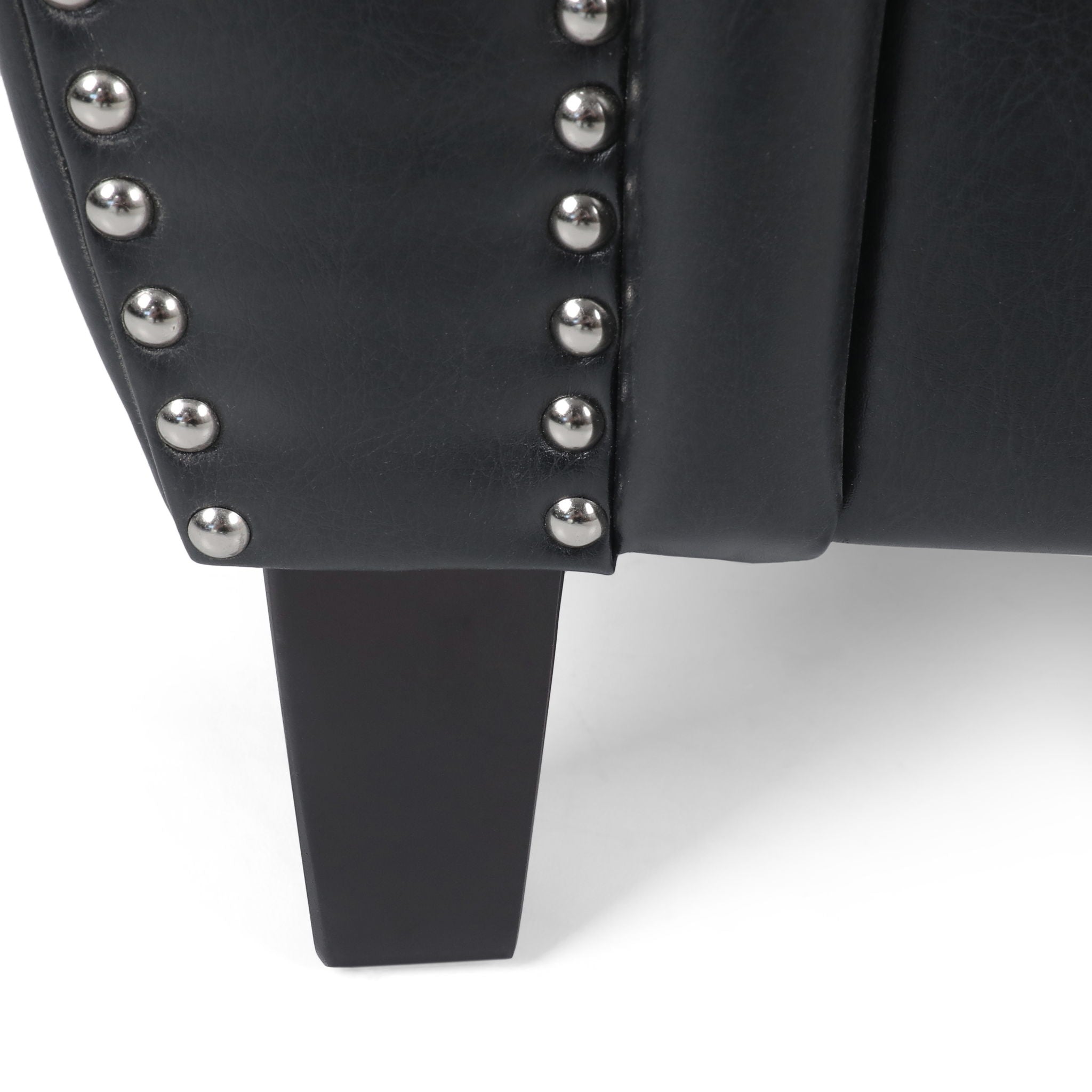 Contemporary Club Chair With Nailhead Trim And Rolled Armrests