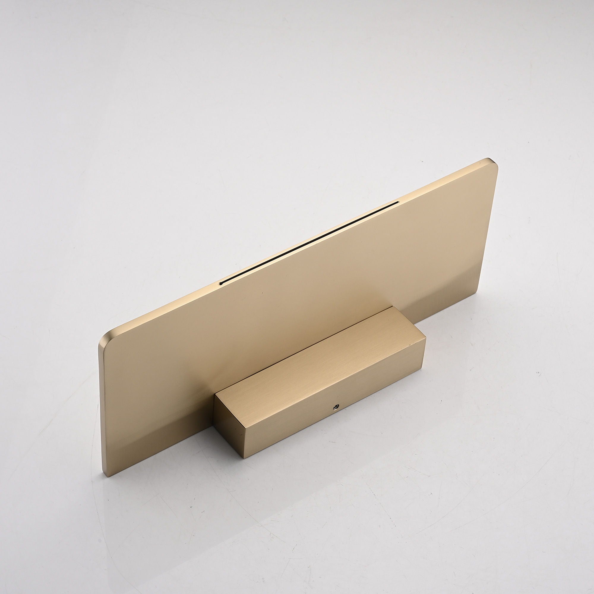 Modern Wall Mounted Bathroom Sink Faucet With Single Handle And Waterfall Design Stainless Steel - Brushed Gold
