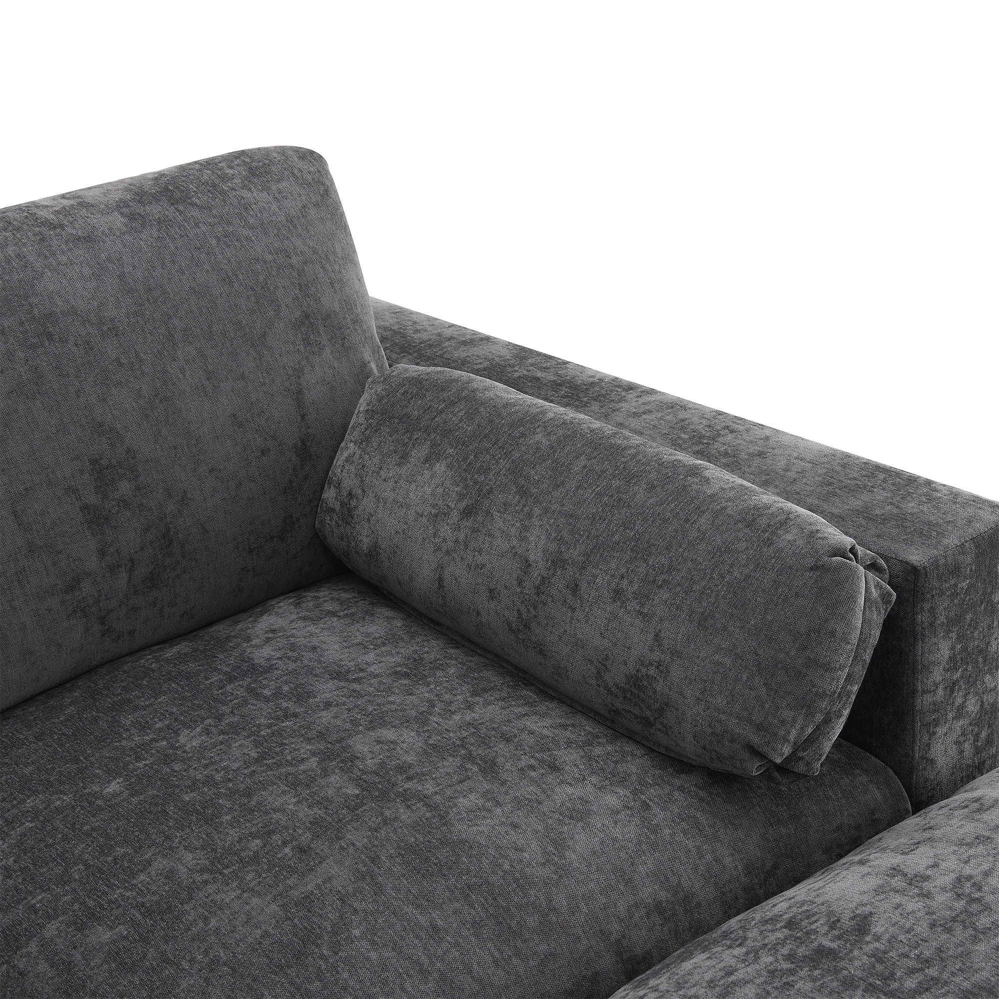 Modular Sectional With Storage Pockets, 5 Seat U Shaped Couch Set With Pillows, Free Combination Modern Cloud Sofa With 2 Movable Ottoman