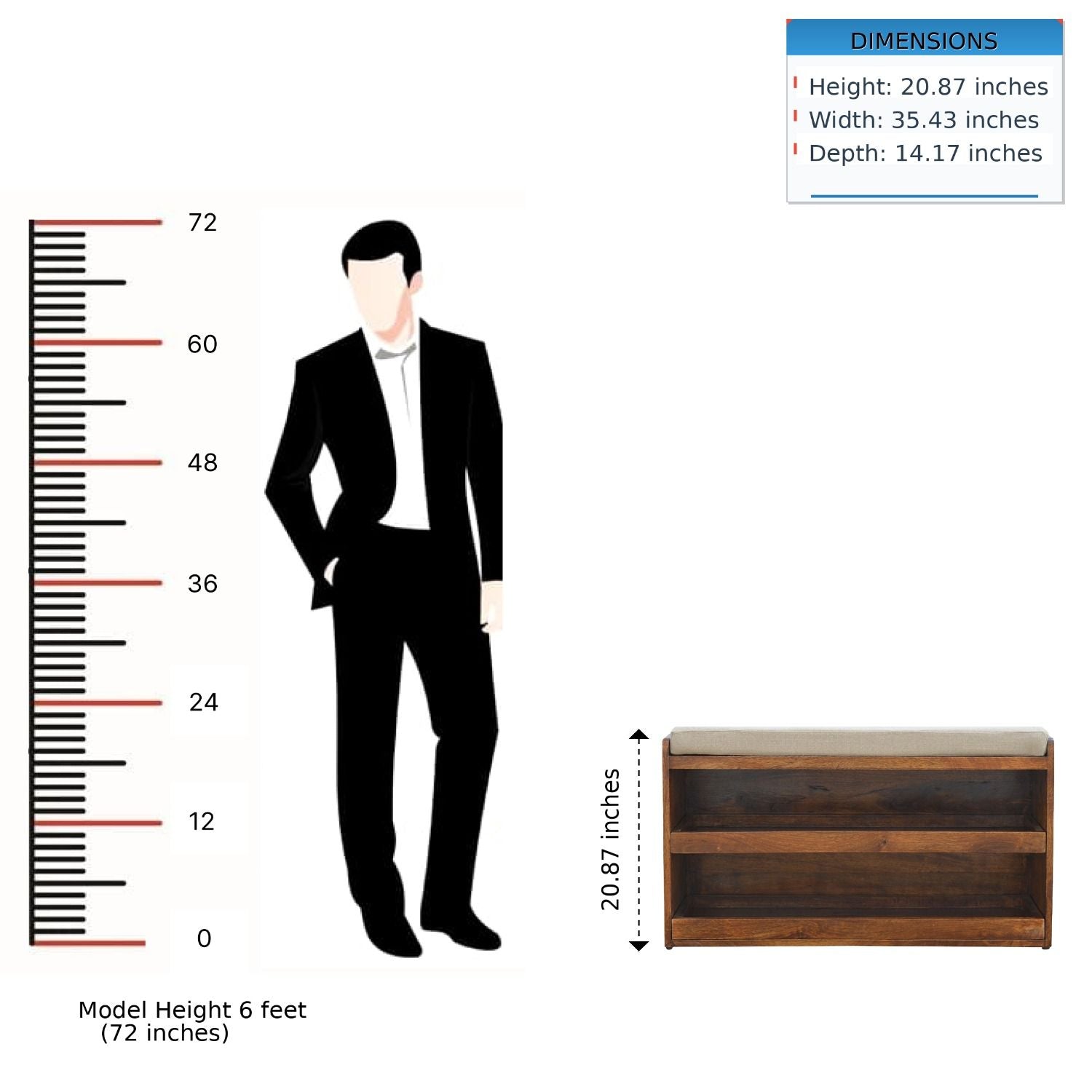 Pull Out Shoe Bench - Chestnut / Mud Linen - Best Buy Furniture