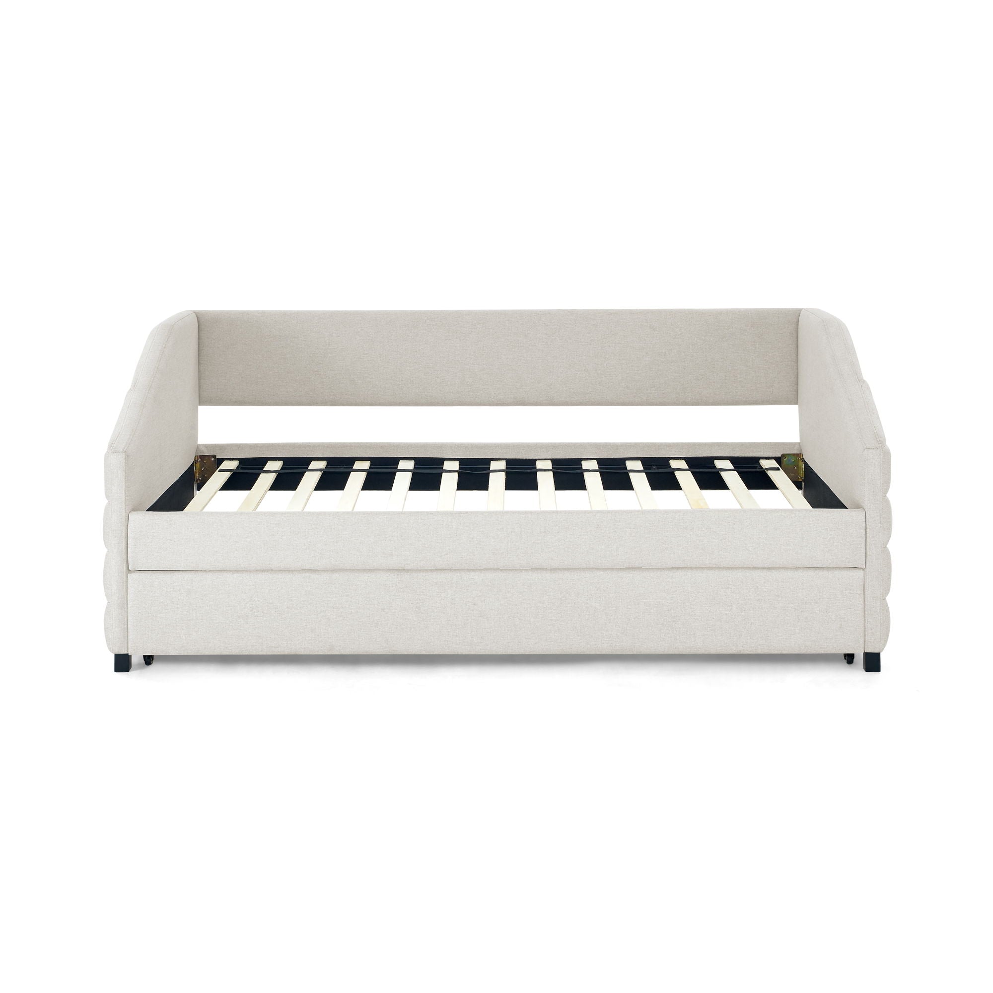 Elegant Daybed With Trundle Upholstered Tufted Sofa Bed
